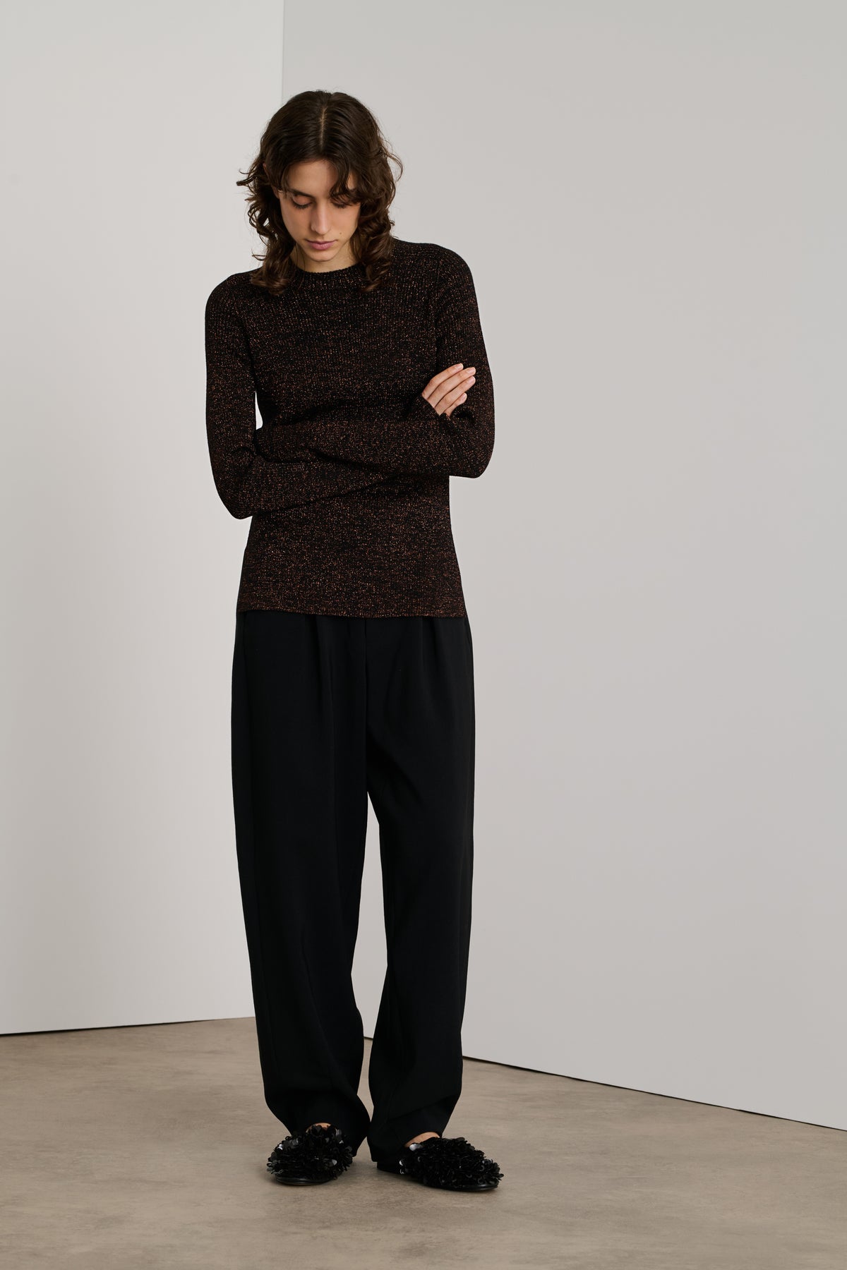 Verona pullover - Black/Caramel - Women