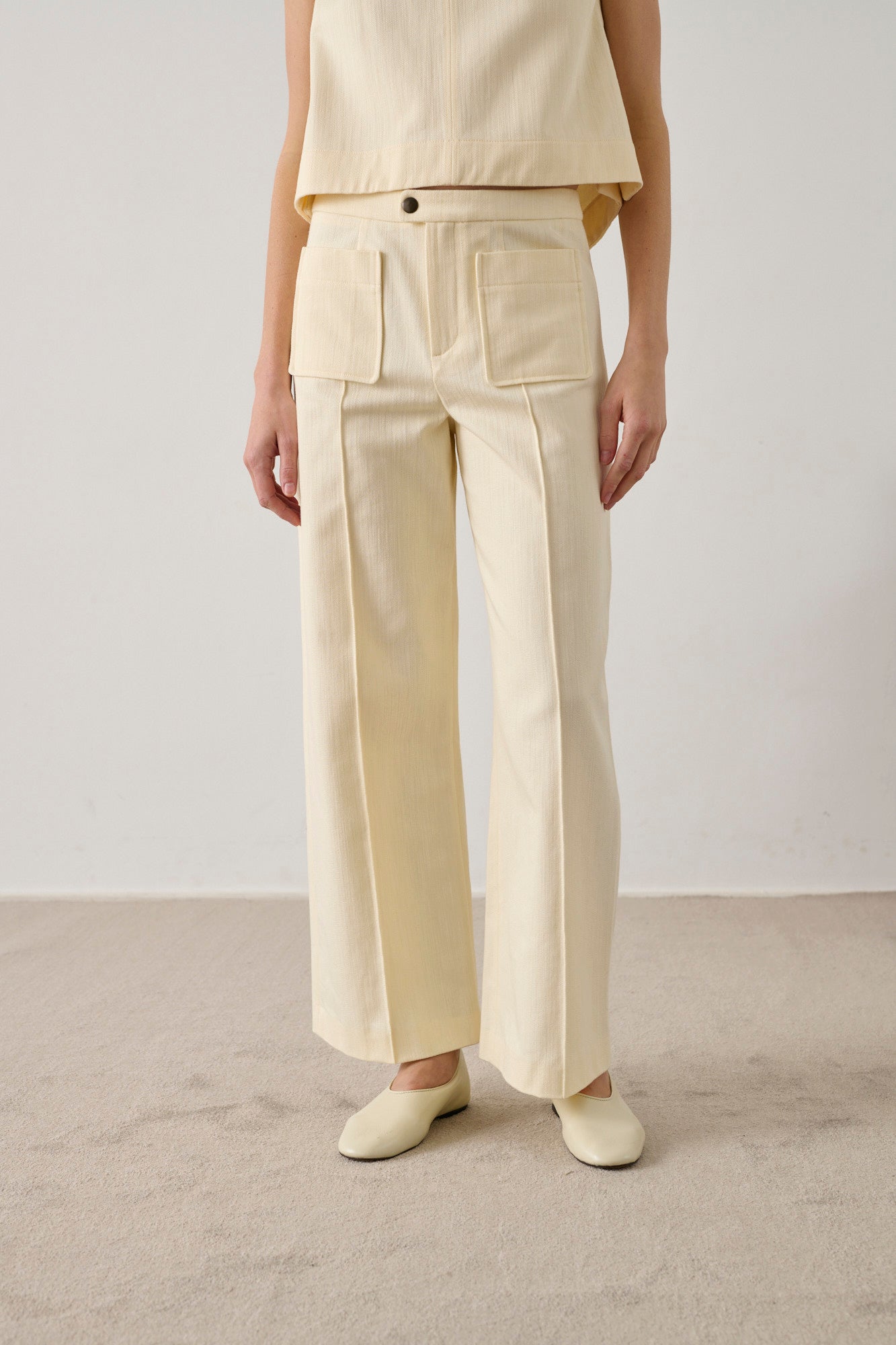 Pantalon Harry - Ecru - Coton - Femme