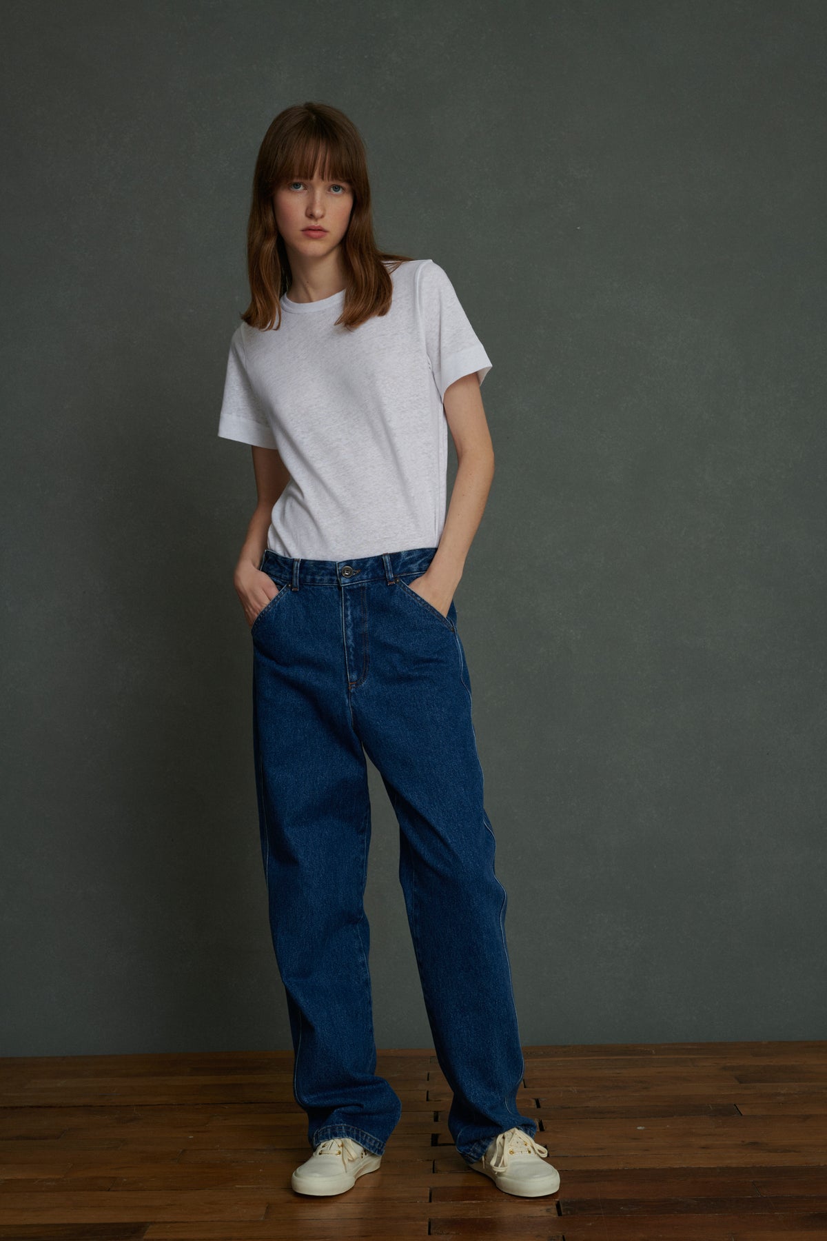Vaqueros Napoleon - Denim azul lavado - Algodón - Mujer vue 3
