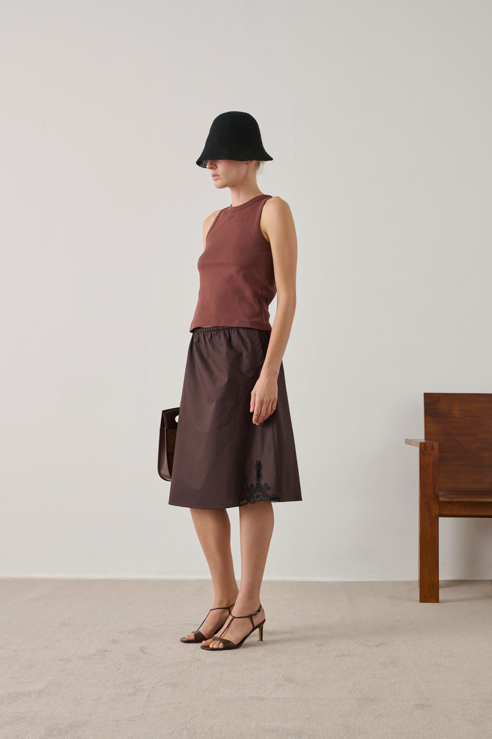 Skirt HOUNA Dark Brown