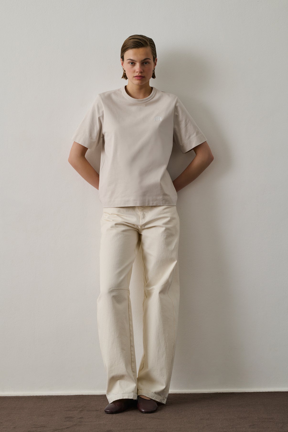 Tee-Shirt Eileen - Craie - Coton - Femme vue 1