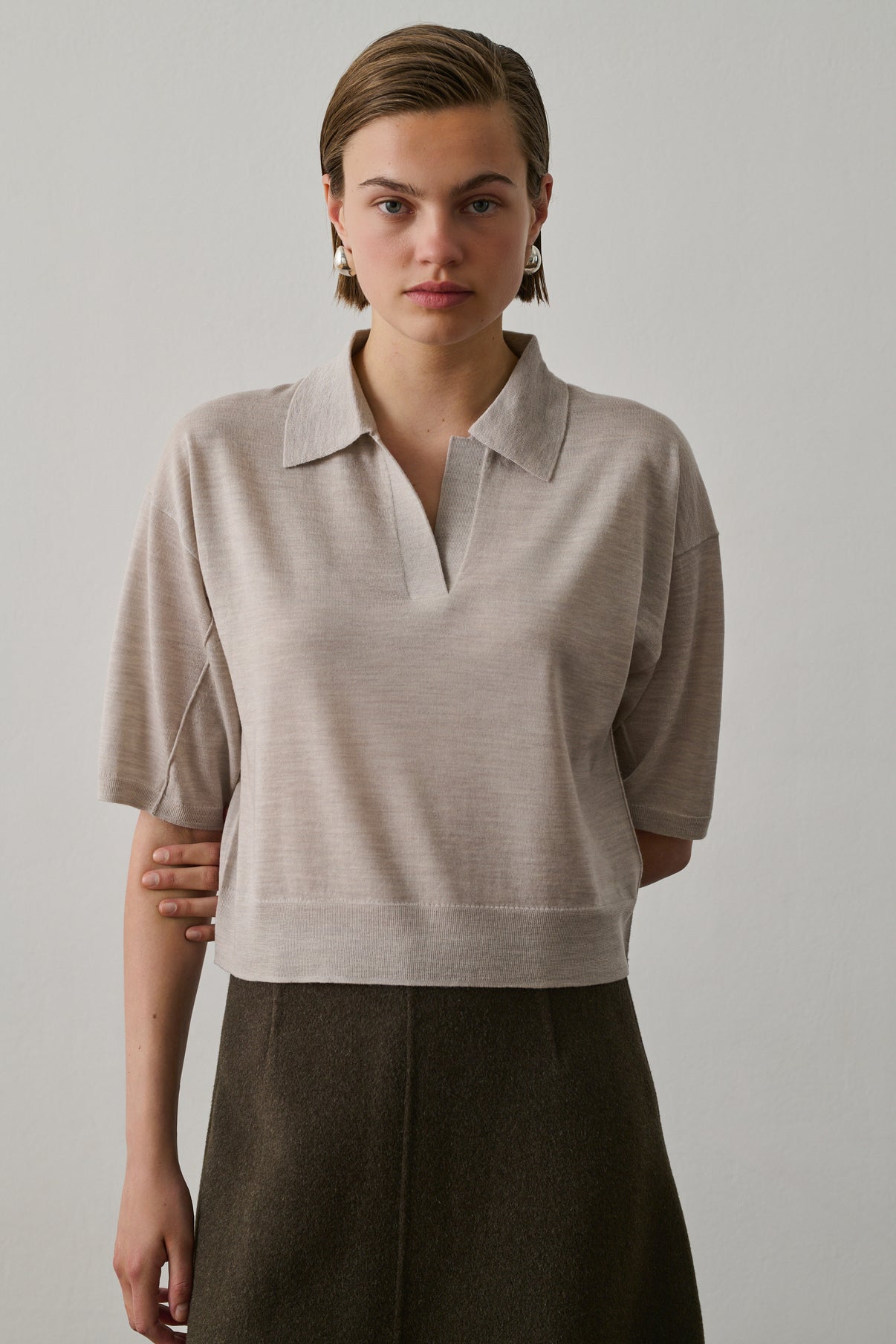 Polo Elton - Blanc Cassé - Laine - Femme vue 2