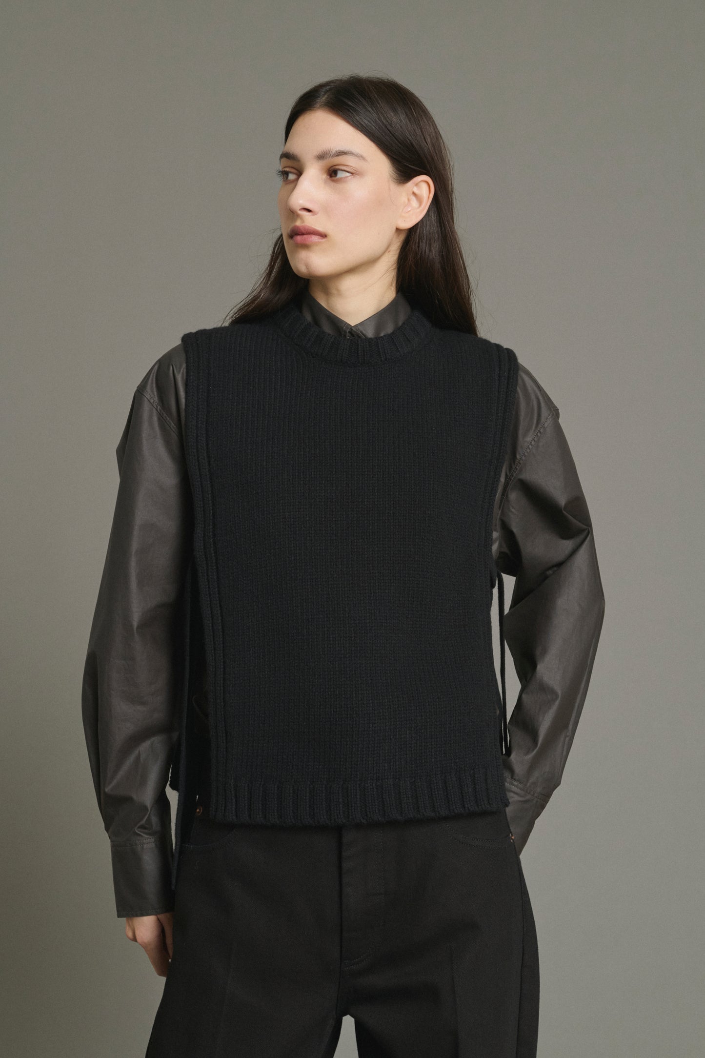 Pull Uzel - Noir - Laine - Femme