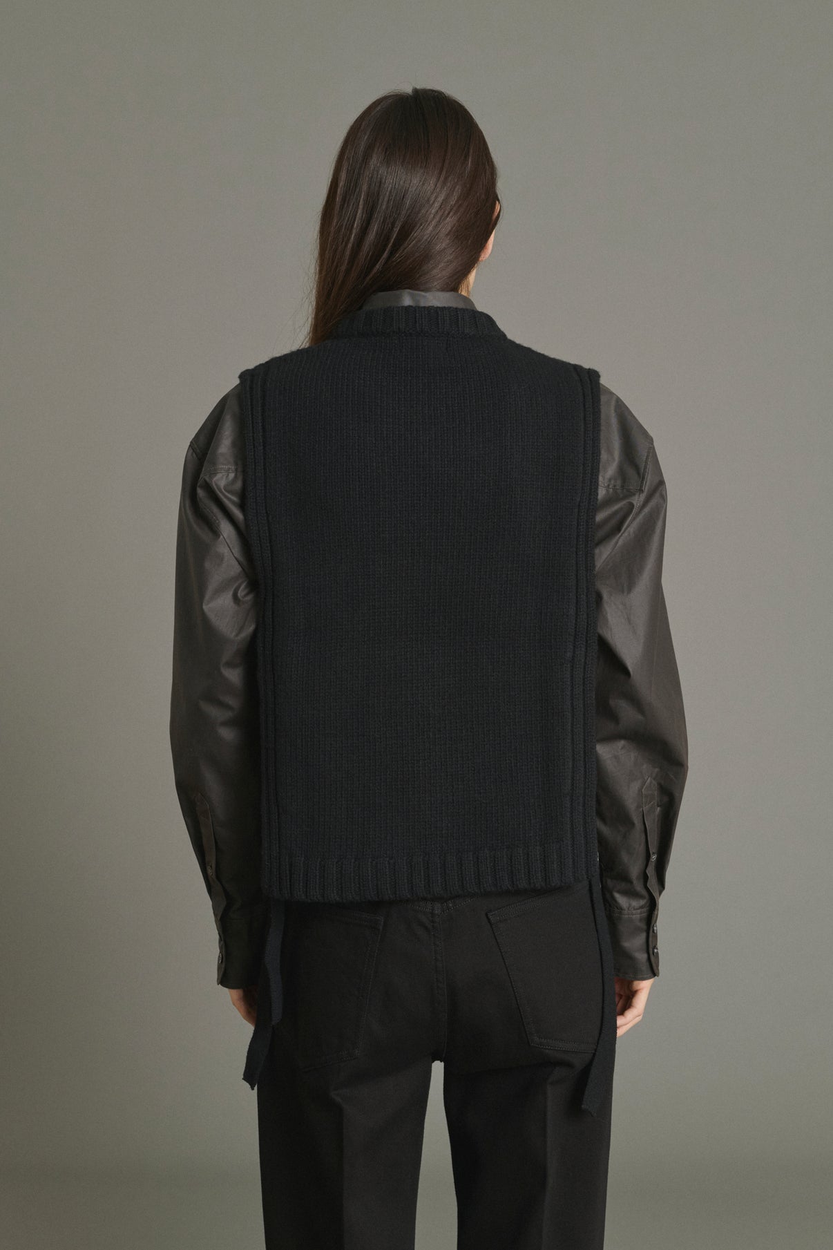 Pull Uzel - Noir - Laine - Femme vue 4