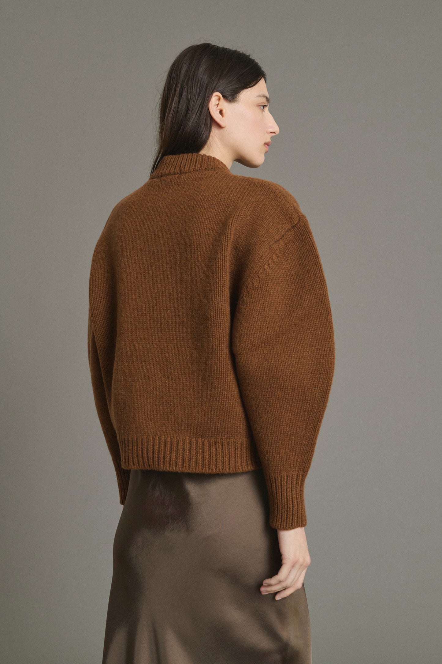 Cardigan Leonard - Caramel - Laine Mérinos - Femme