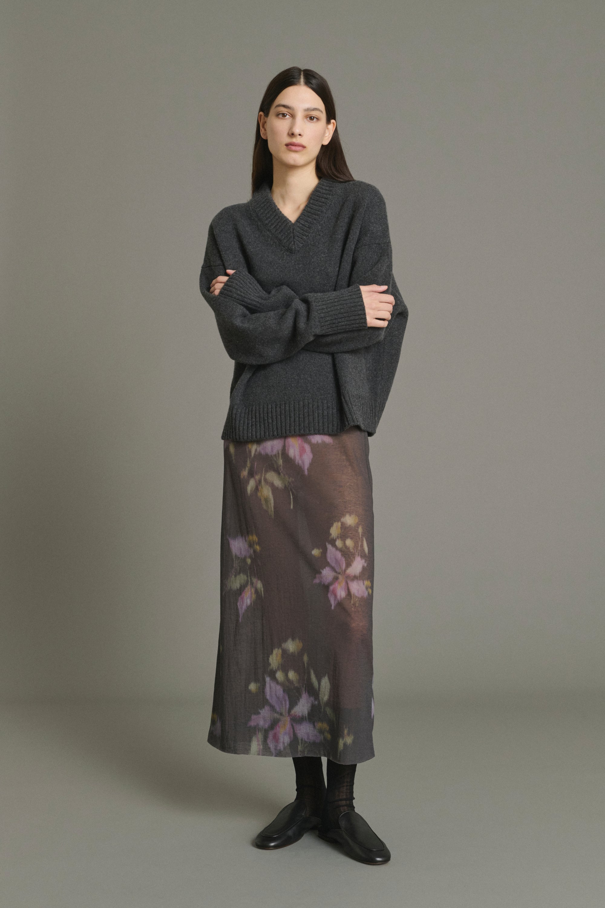 Skirt BAHIA Charcoal/Purple