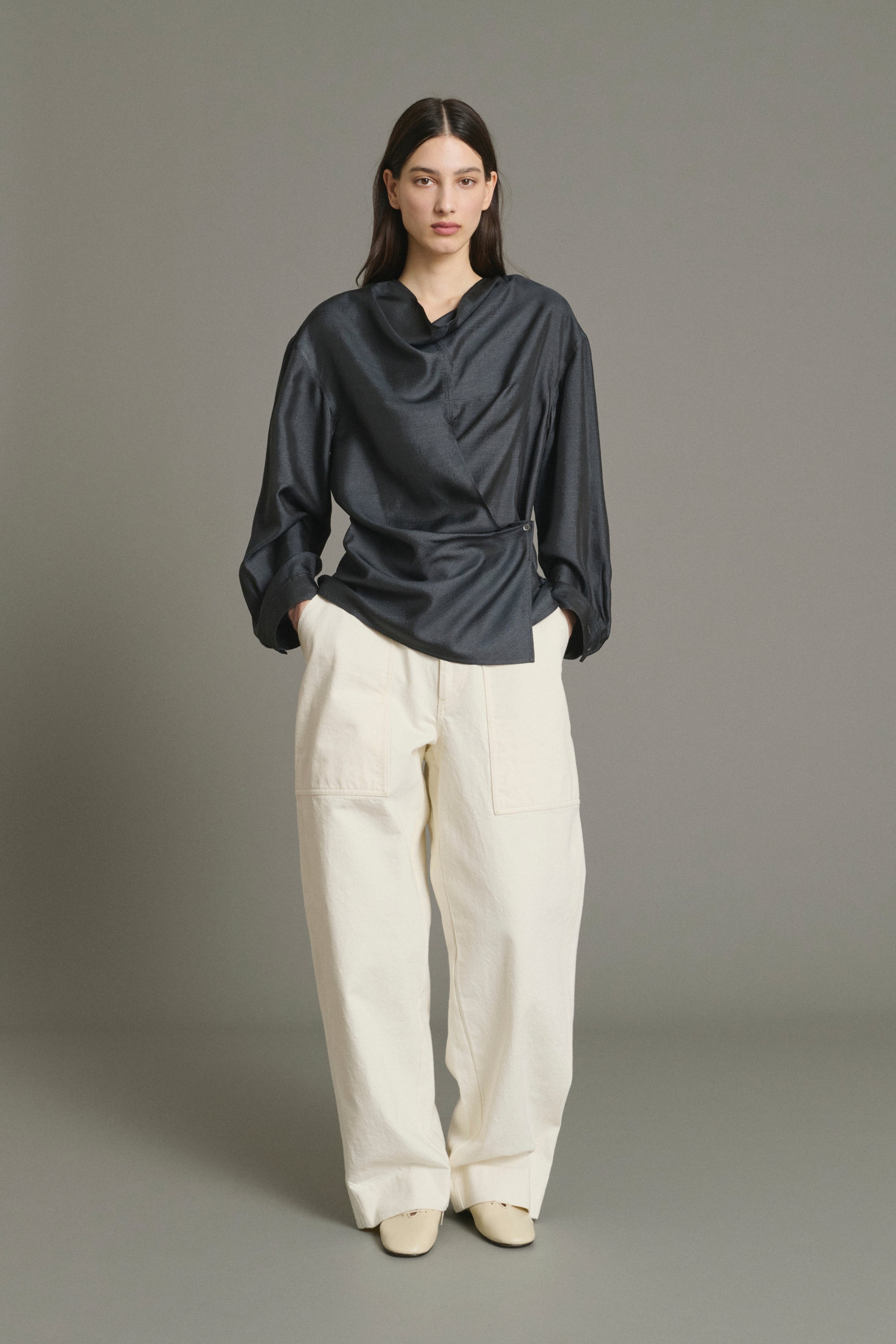 Blouse JENNY Charcoal Gray