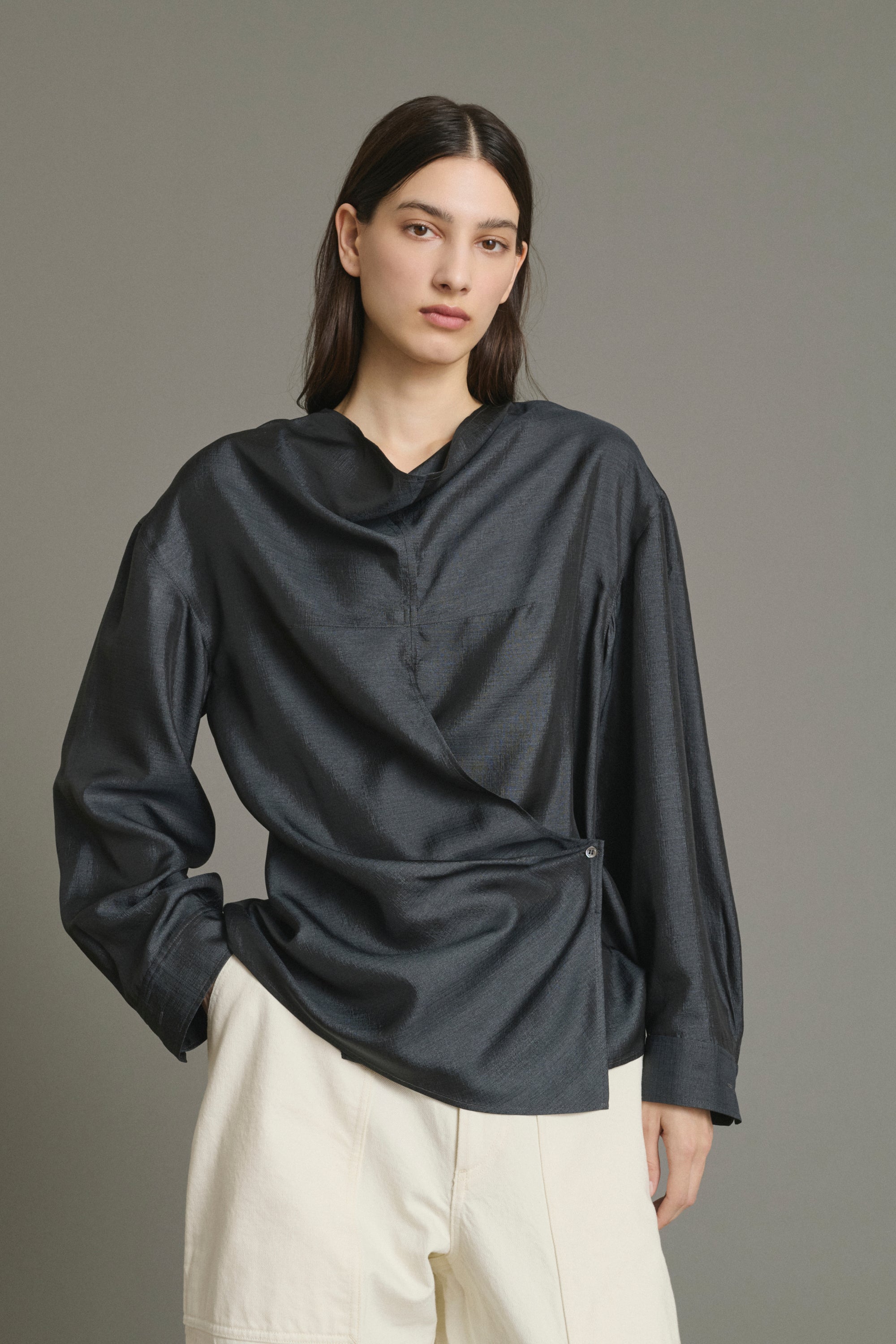 Blouse JENNY Charcoal Gray
