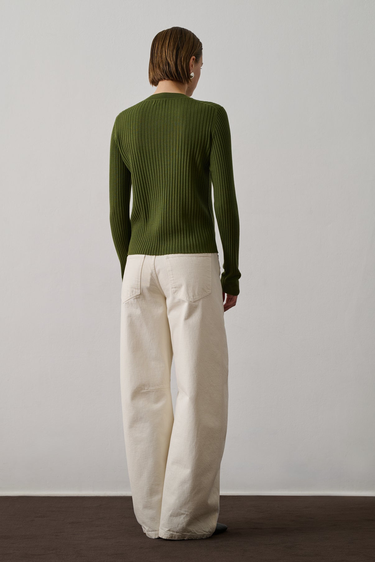 Polo Buffalo - Vert Olive - Laine - Femme vue 4