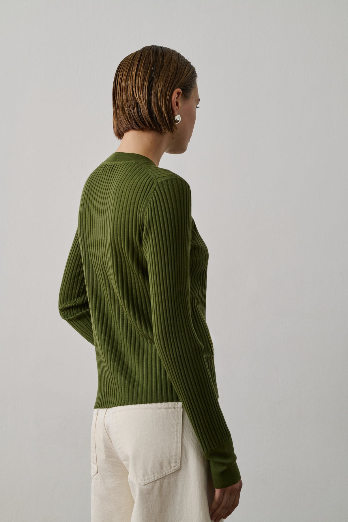 Polo Buffalo - Vert Olive - Laine - Femme vue 2