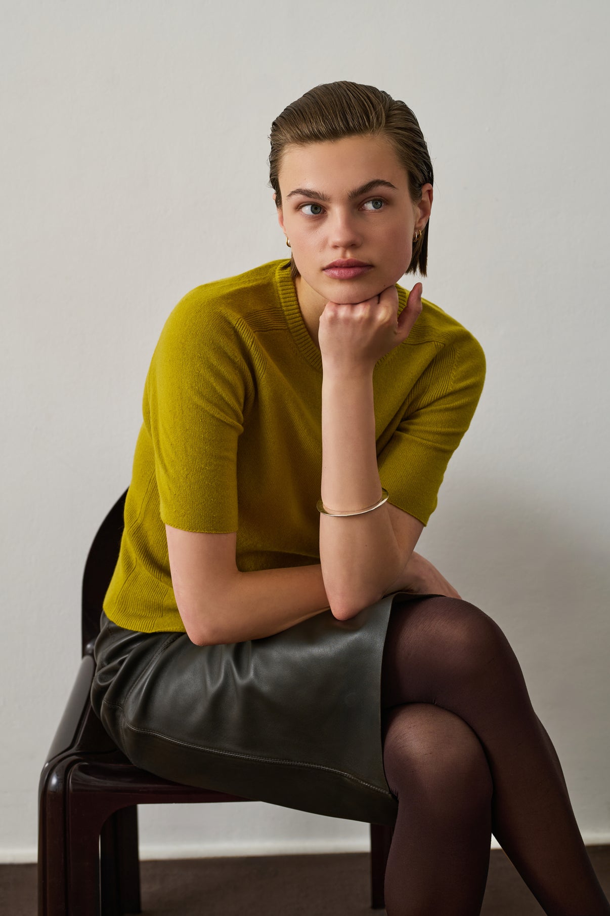 Galanga Pullover Mustard Cashmere Woman