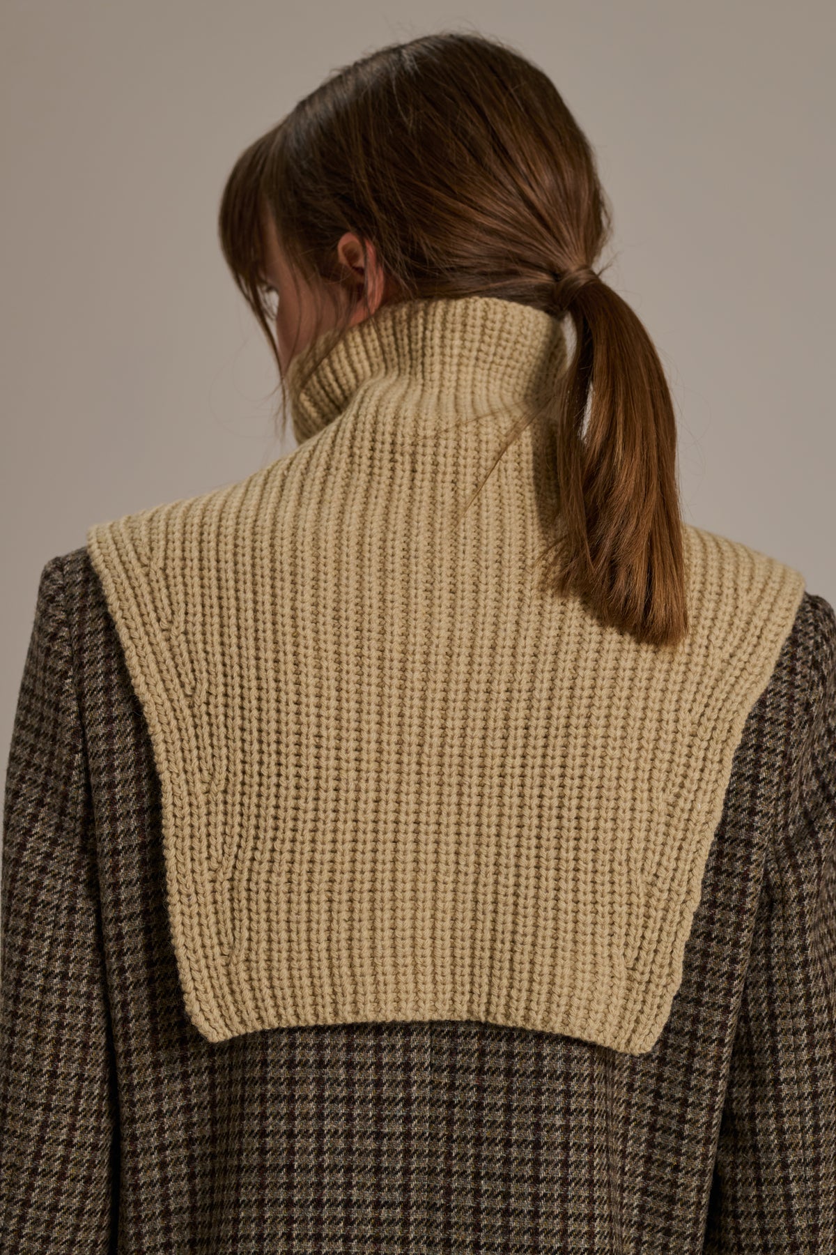 Cuello Wool - Beige - Lana - Mujer