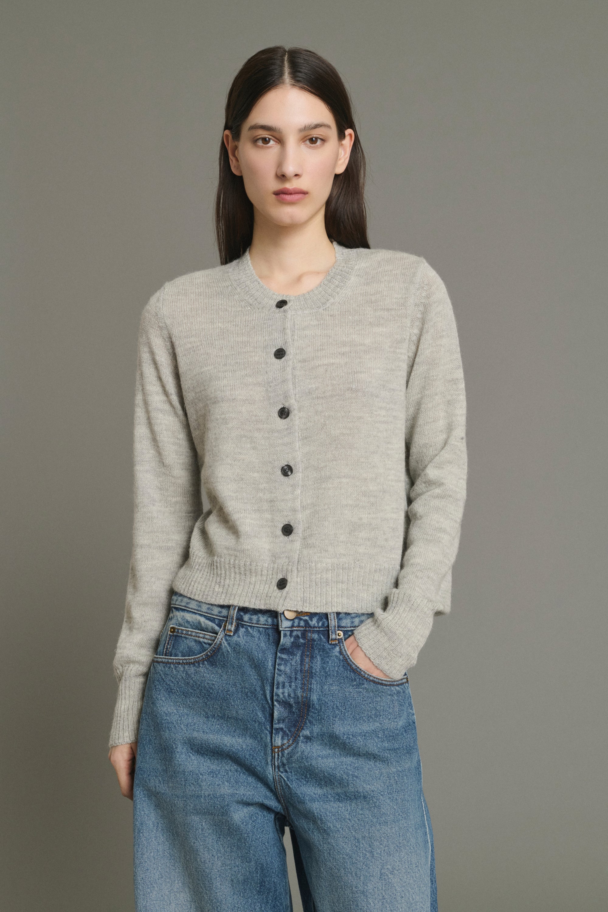 Cardigan GRIFFITH Light Gray Heathered