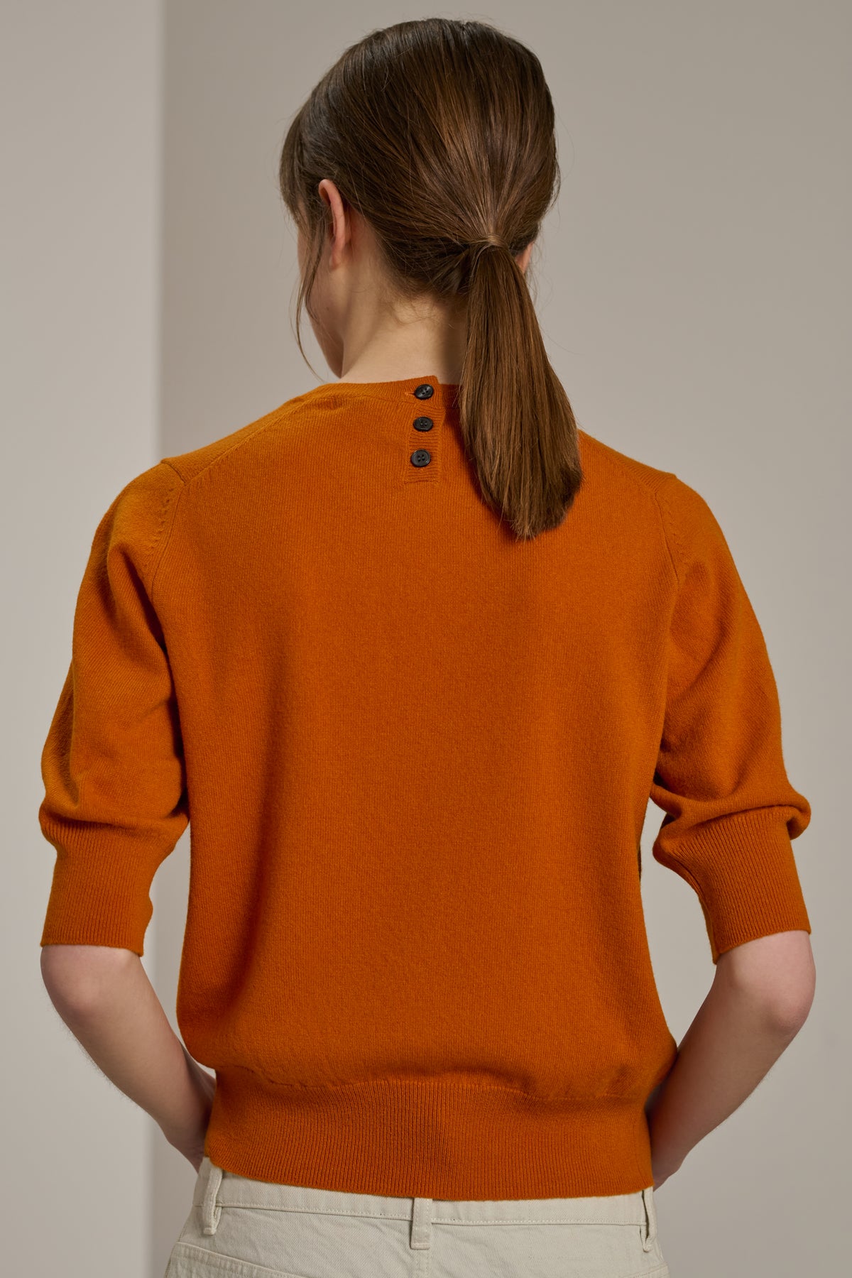 Jersey Baie - Naranja - Cachemira - Mujer vue 2