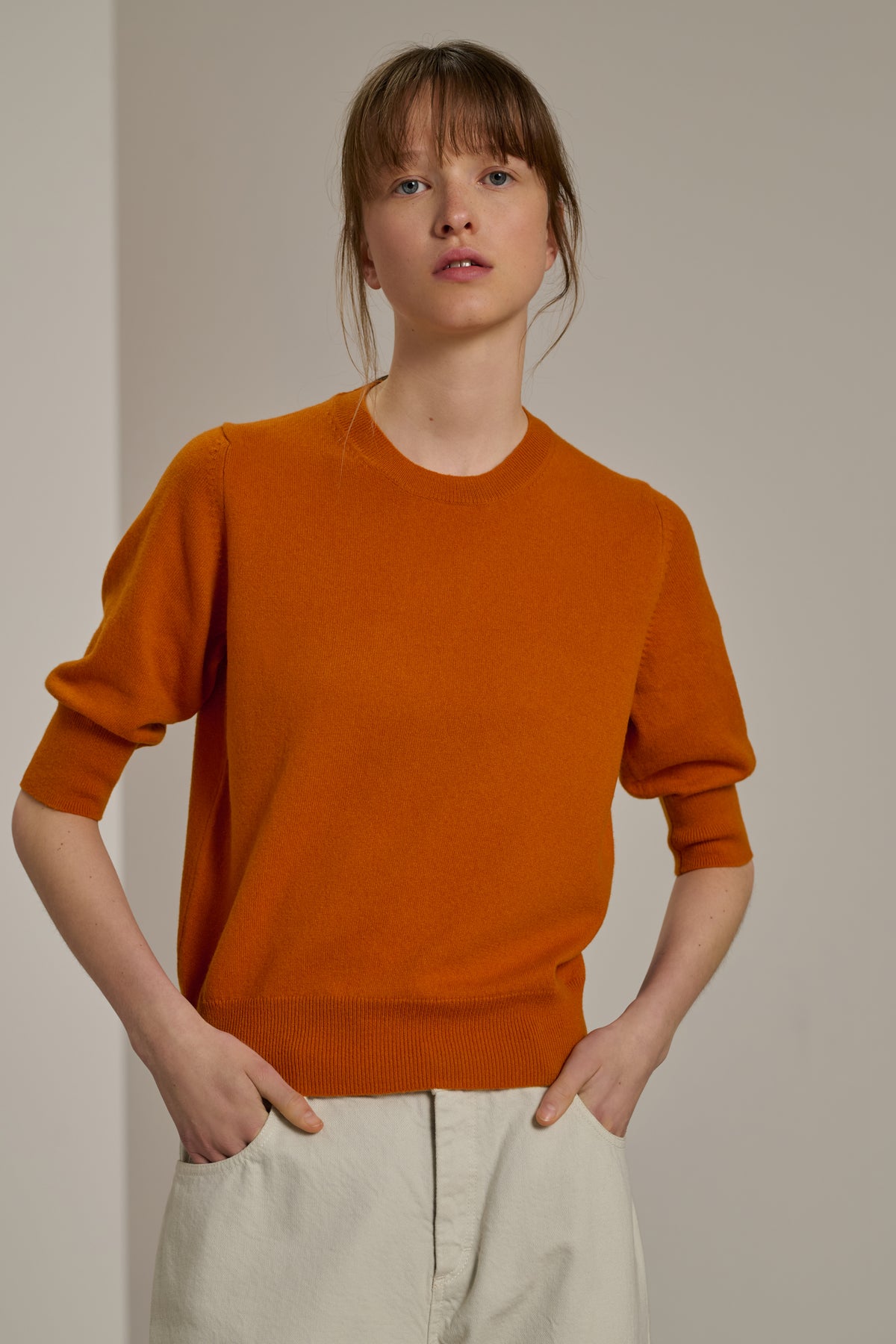 Jersey Baie - Naranja - Cachemira - Mujer vue 1