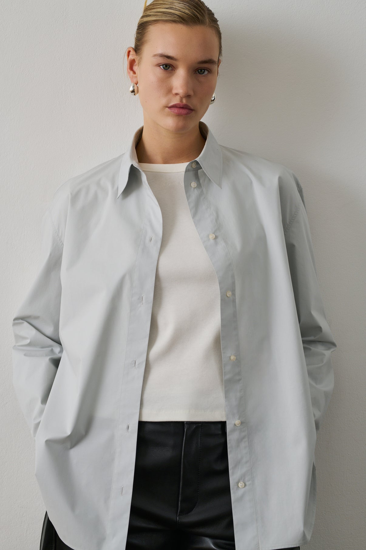 Chemise Grenade - Bleu Ciel - Coton - Femme vue 2