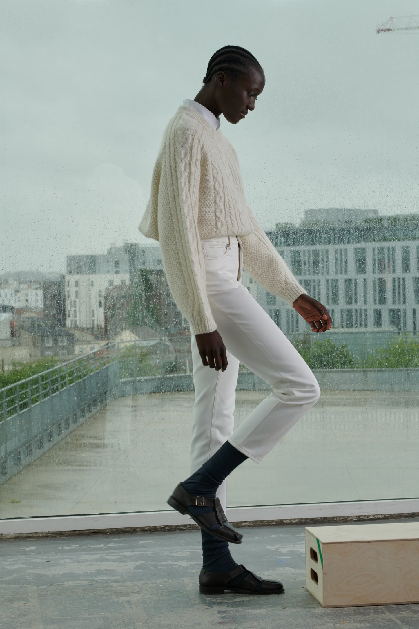 Jean Barney - Craie - Coton - Femme