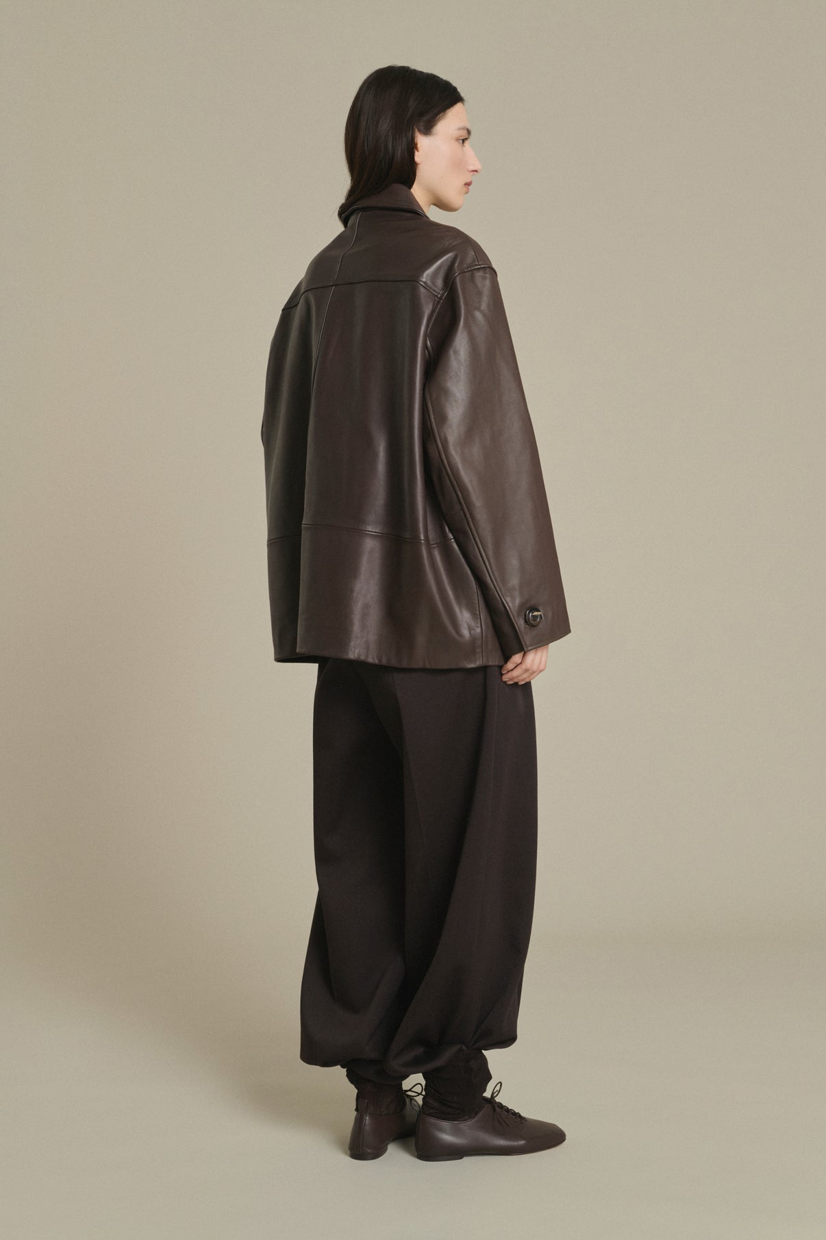 Veste Vincenzo - Taupe Cuir Lisse Femme - Soeur vue 2
