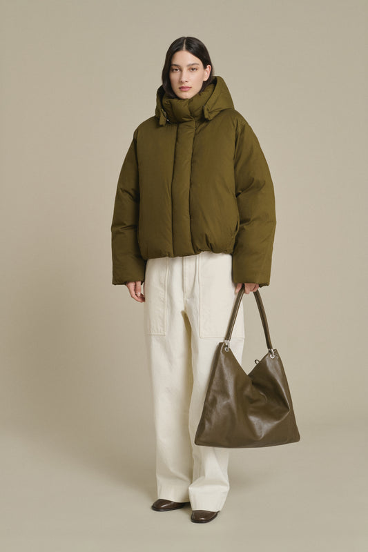 Cabas Gia - Kaki Cuir Lisse à Oeillets Femme - Soeur