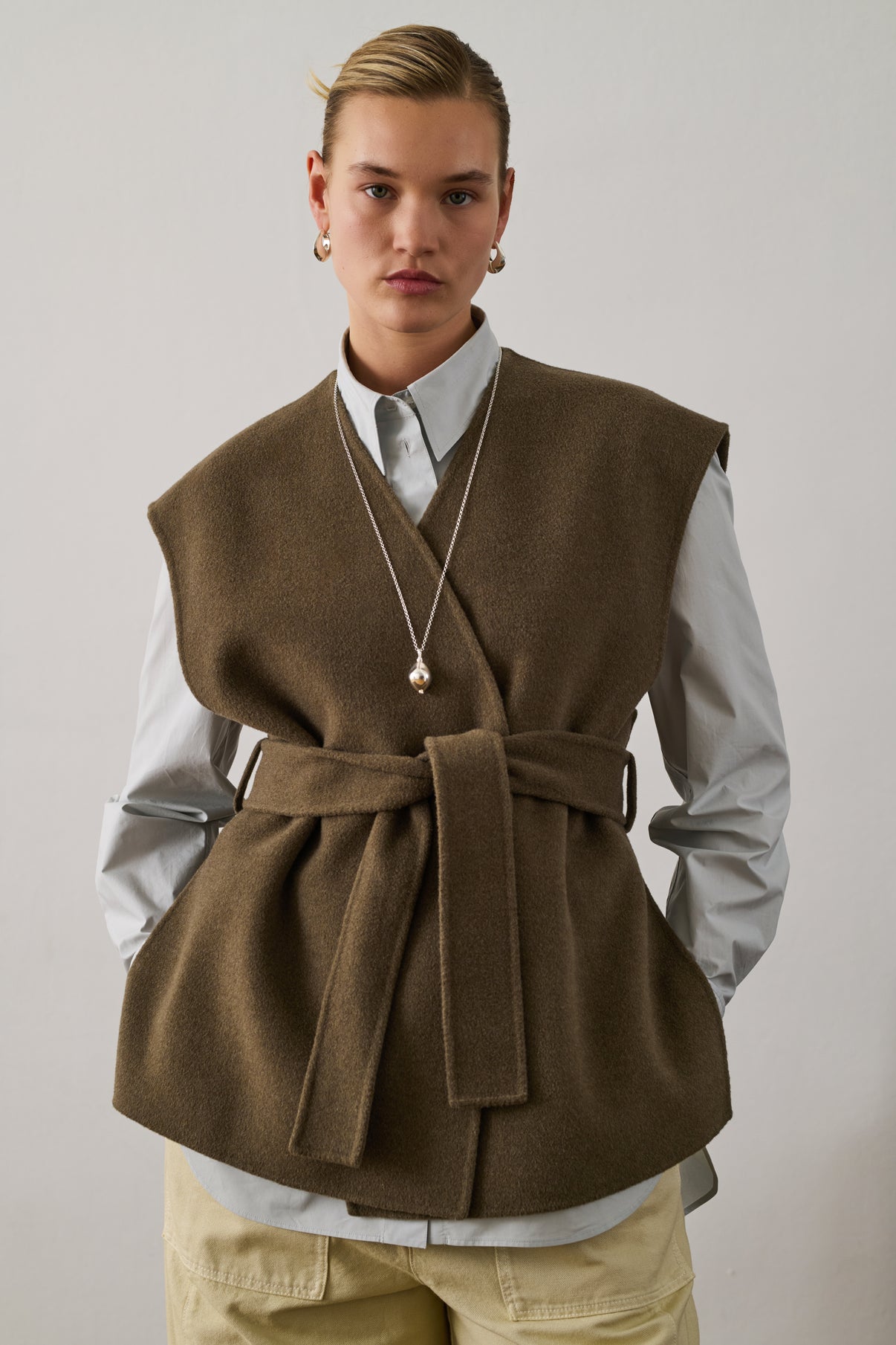 Blouson Evasion - Beige/Gris - Laine - Femme vue 5