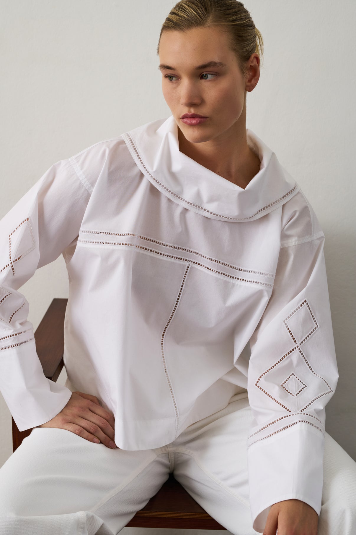 Chemise Guillemette - Blanc - Coton - Femme vue 6