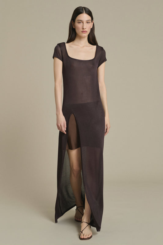 Robe Ornella longue moka fendue Soeur & TL180 - Soeur