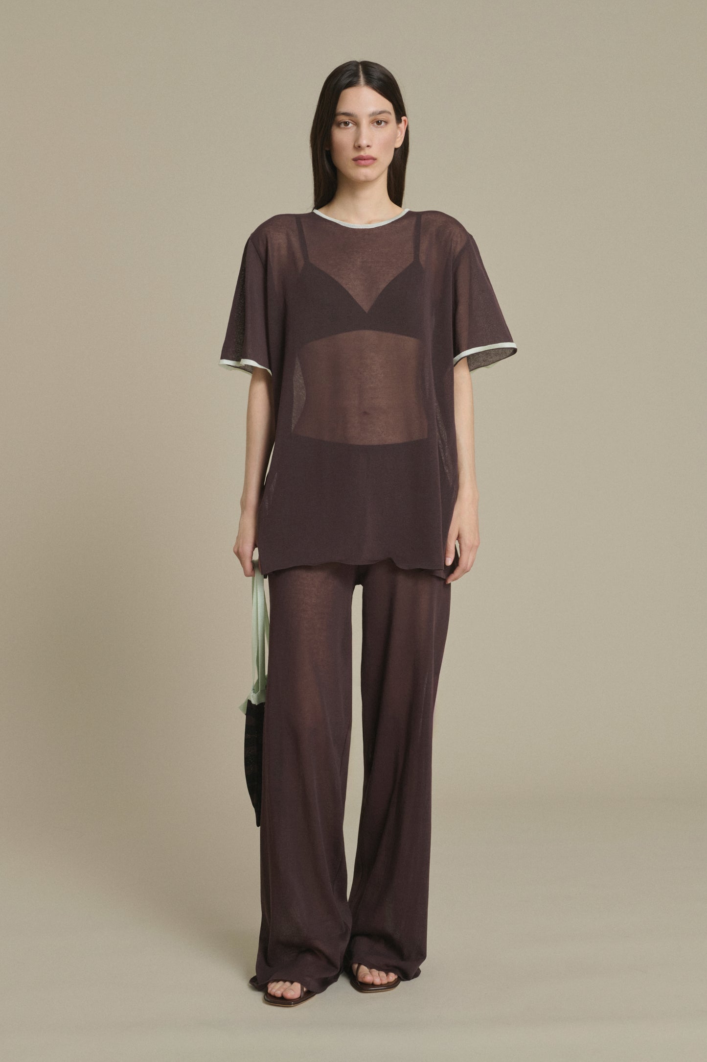 T-shirt Dua chocolat en maille Soeur & TL180 - Soeur