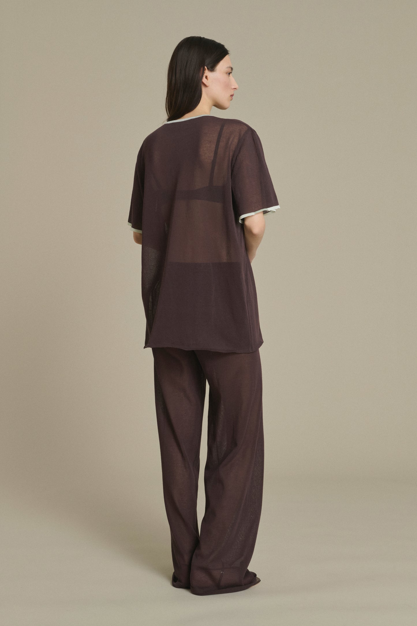 Pantalon Nico chocolat en maille Soeur & TL180 - Soeur