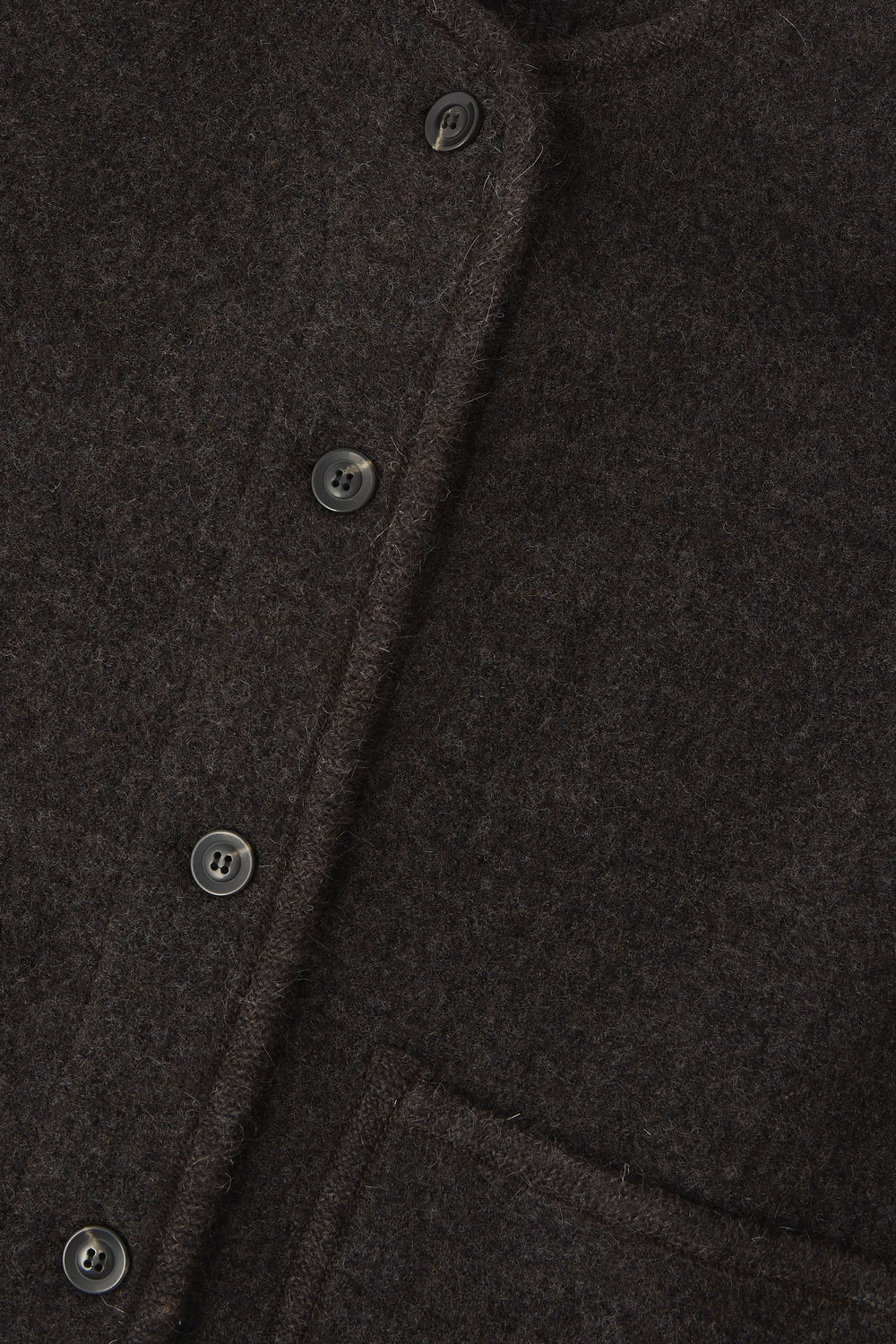 Blouson Chicago - Marron Chiné - Laine - Femme vue 6