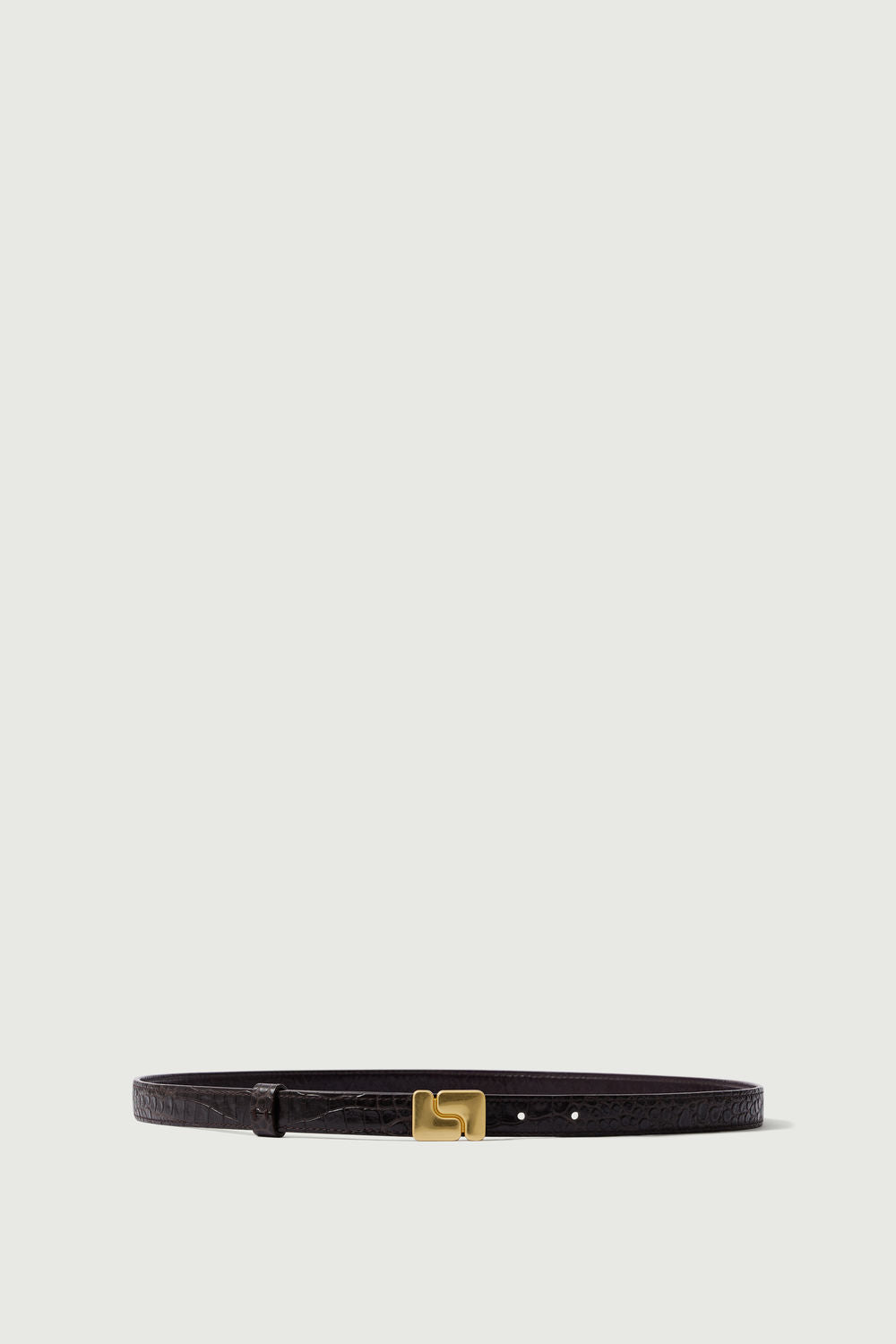 Belt NINON MINI Dark Brown Croc-Effect