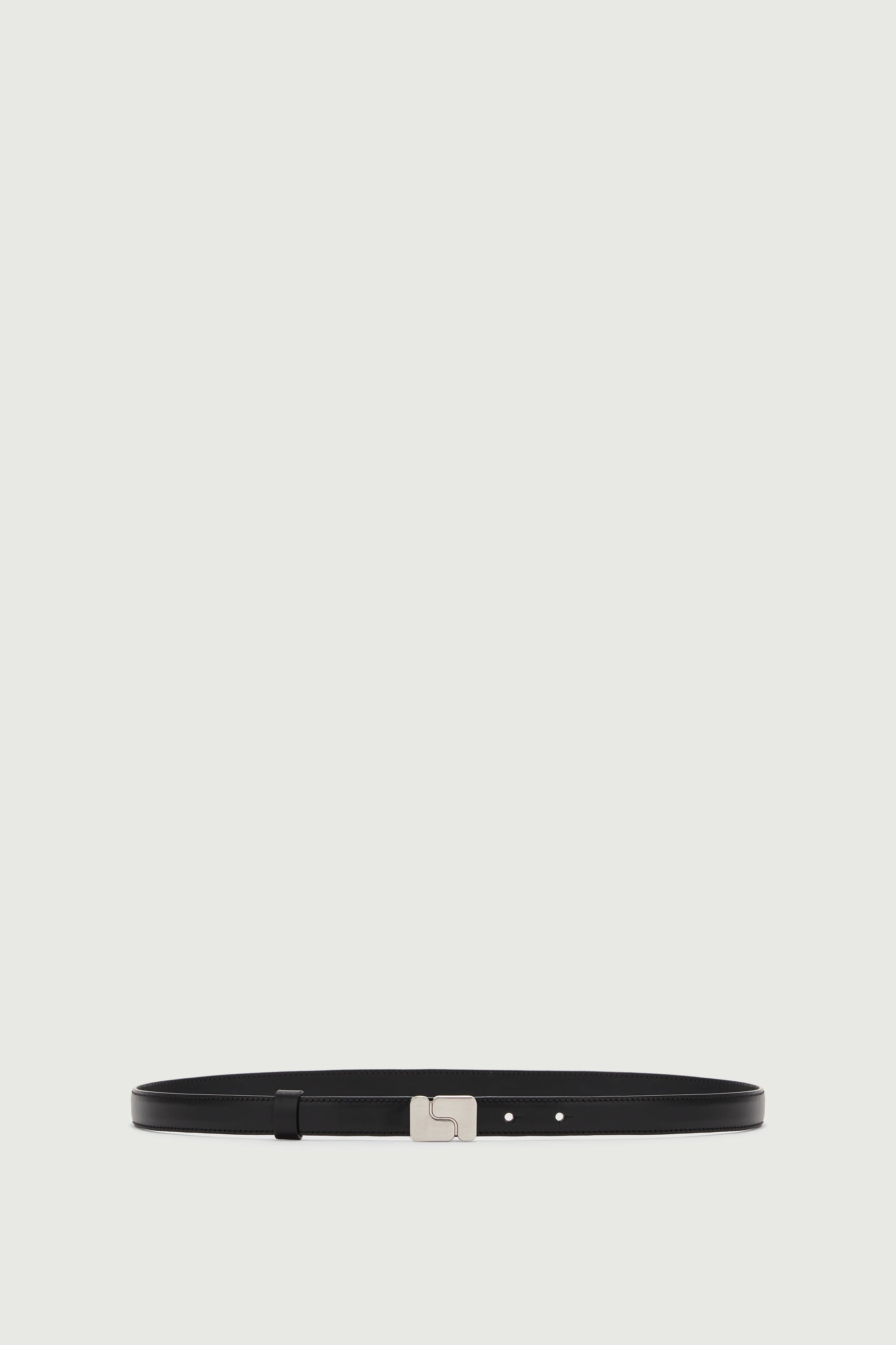 Belt NINON MINI Black Clasp Silver-Tone