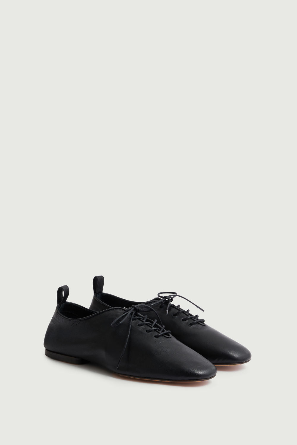 Orso Derby Shoes - Black Soft Leather Women's - Soeur