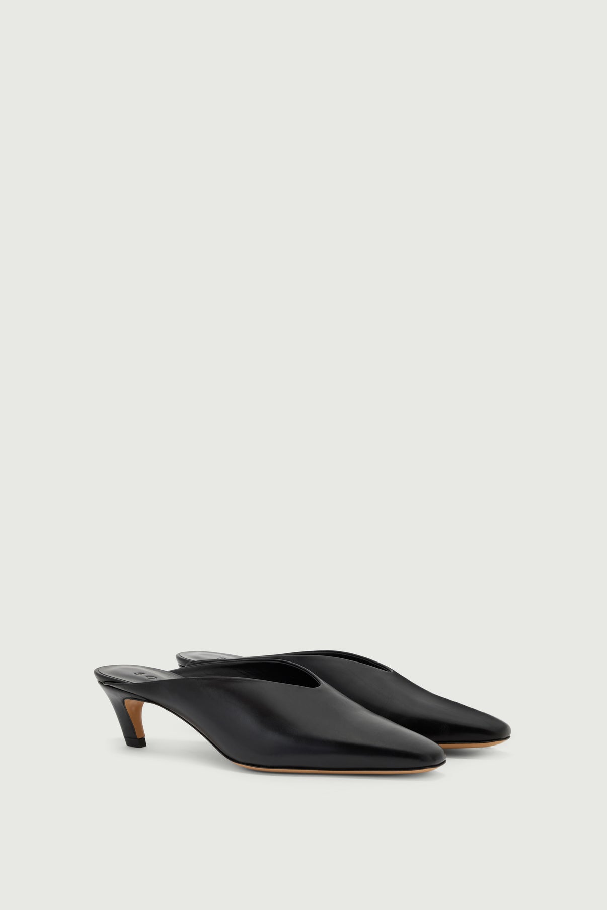 Mules Amalie - Noir Cuir à Talon - Soeur vue 2