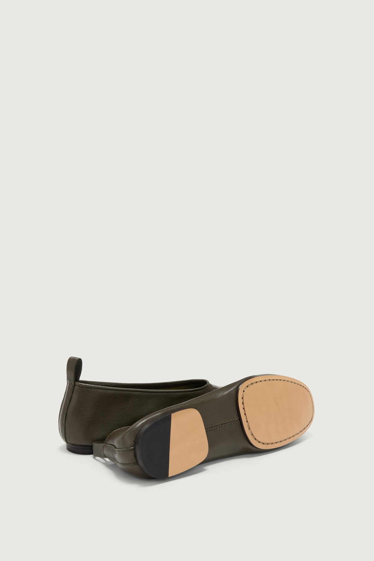 Bala ballet flats - Dark Khaki - Leather - Women vue 4