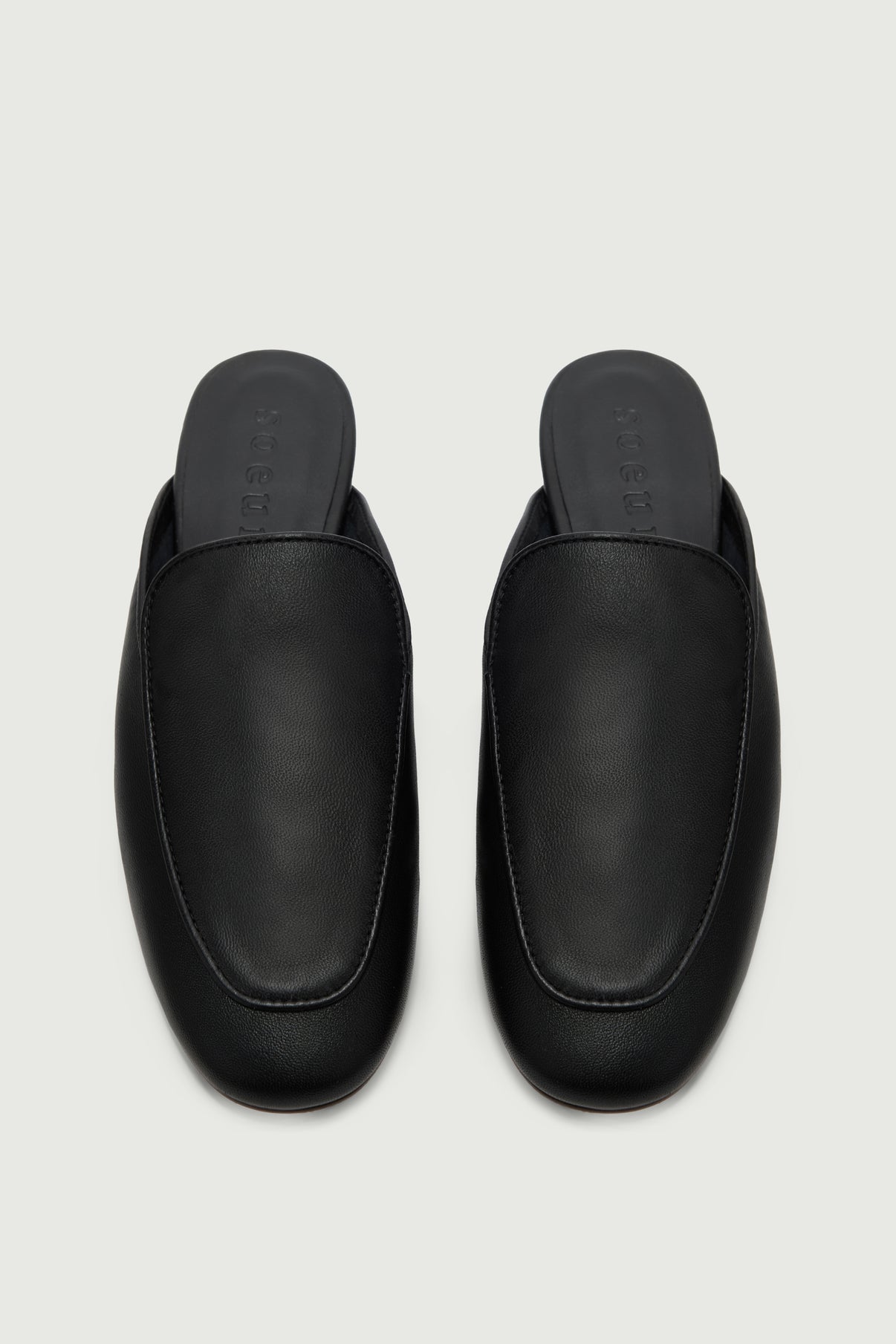 Mules Antonine - Negro - Cuero - Mujer vue 3