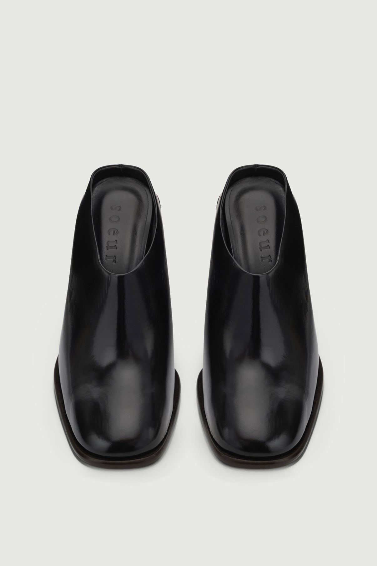 Mules Elba - Negro - Cuero - Mujer vue 3
