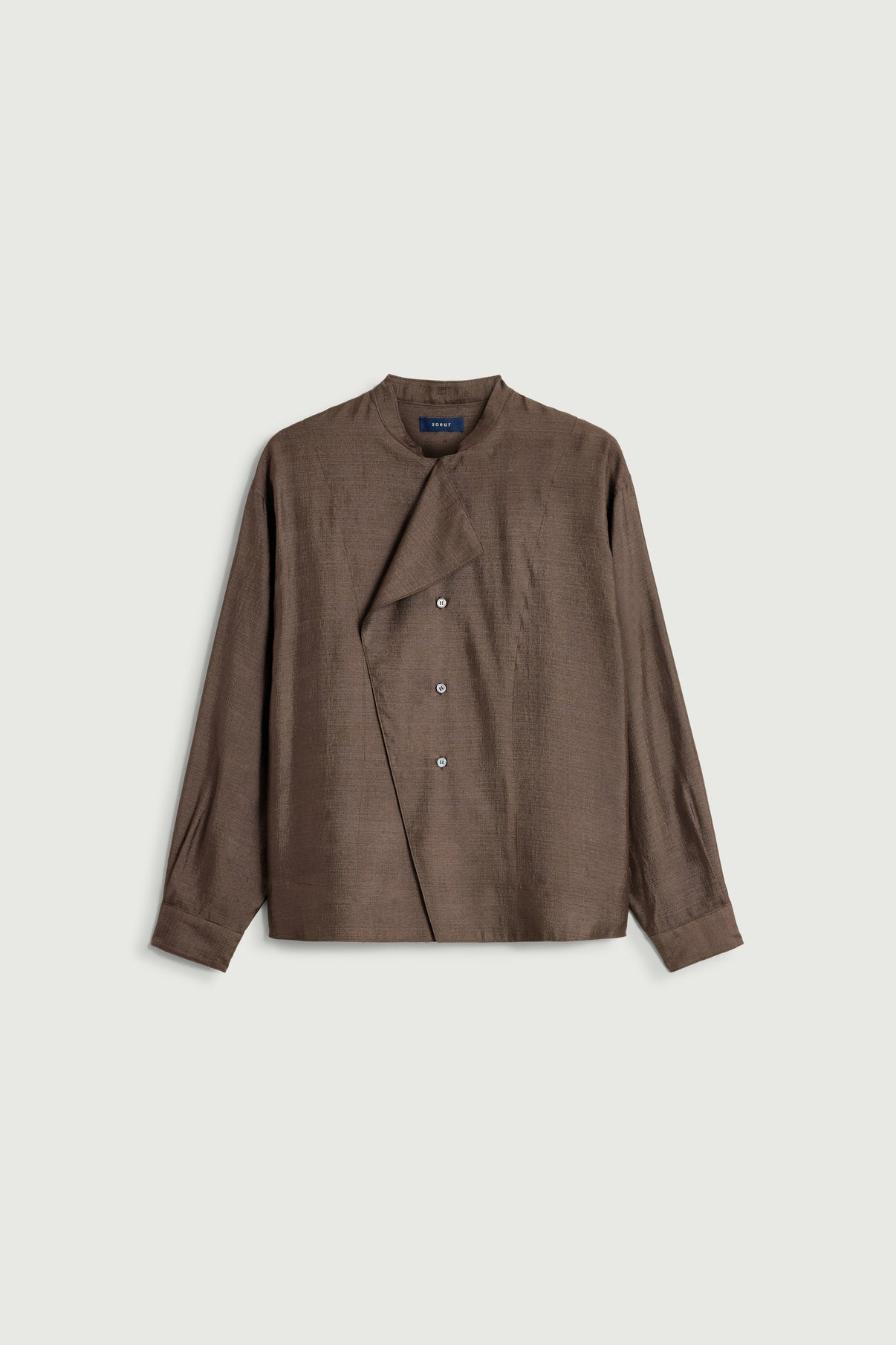 Blouse Hampton - Dark Brown - Silk - Women vue 6