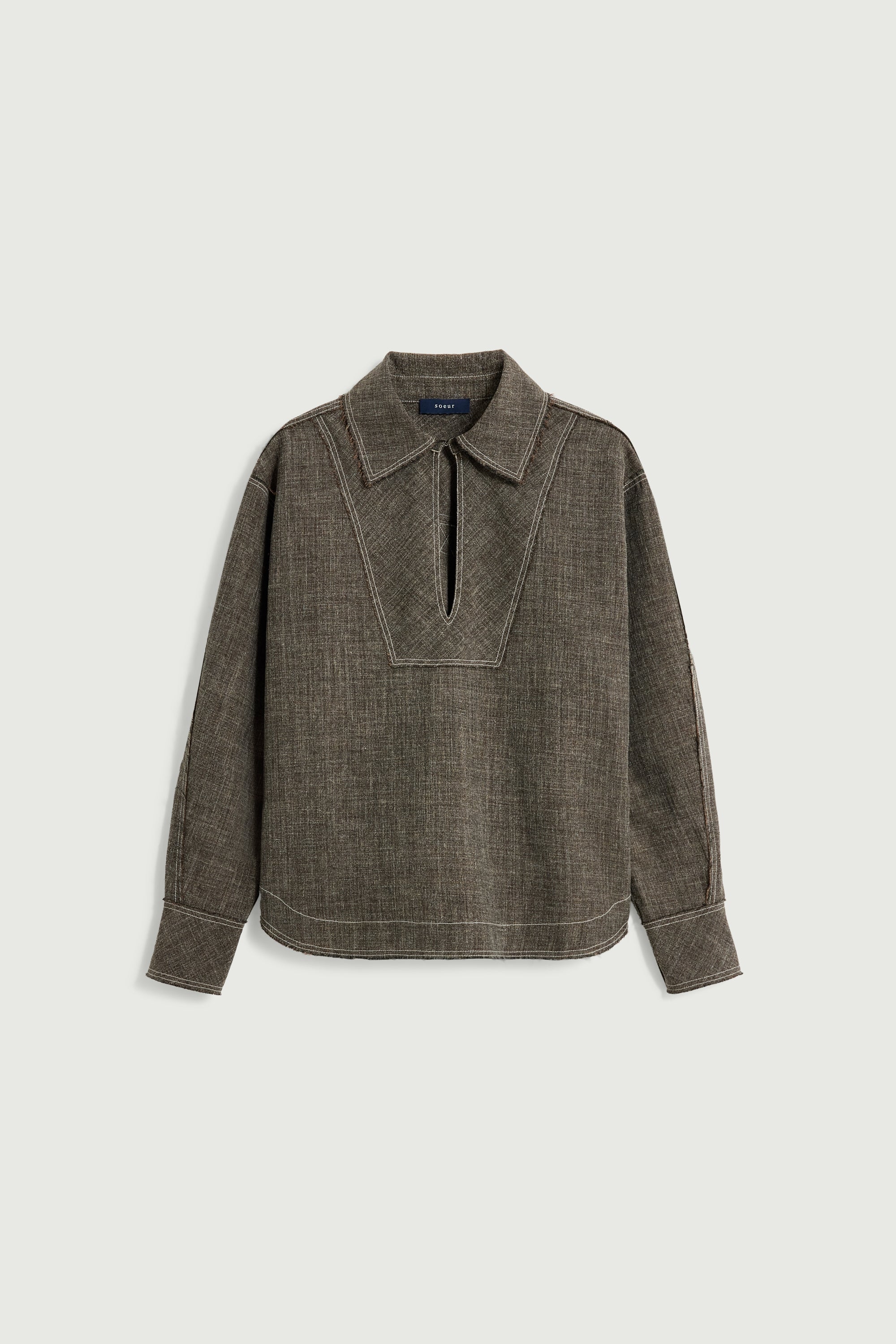 Blouse JANA Brown Heathered