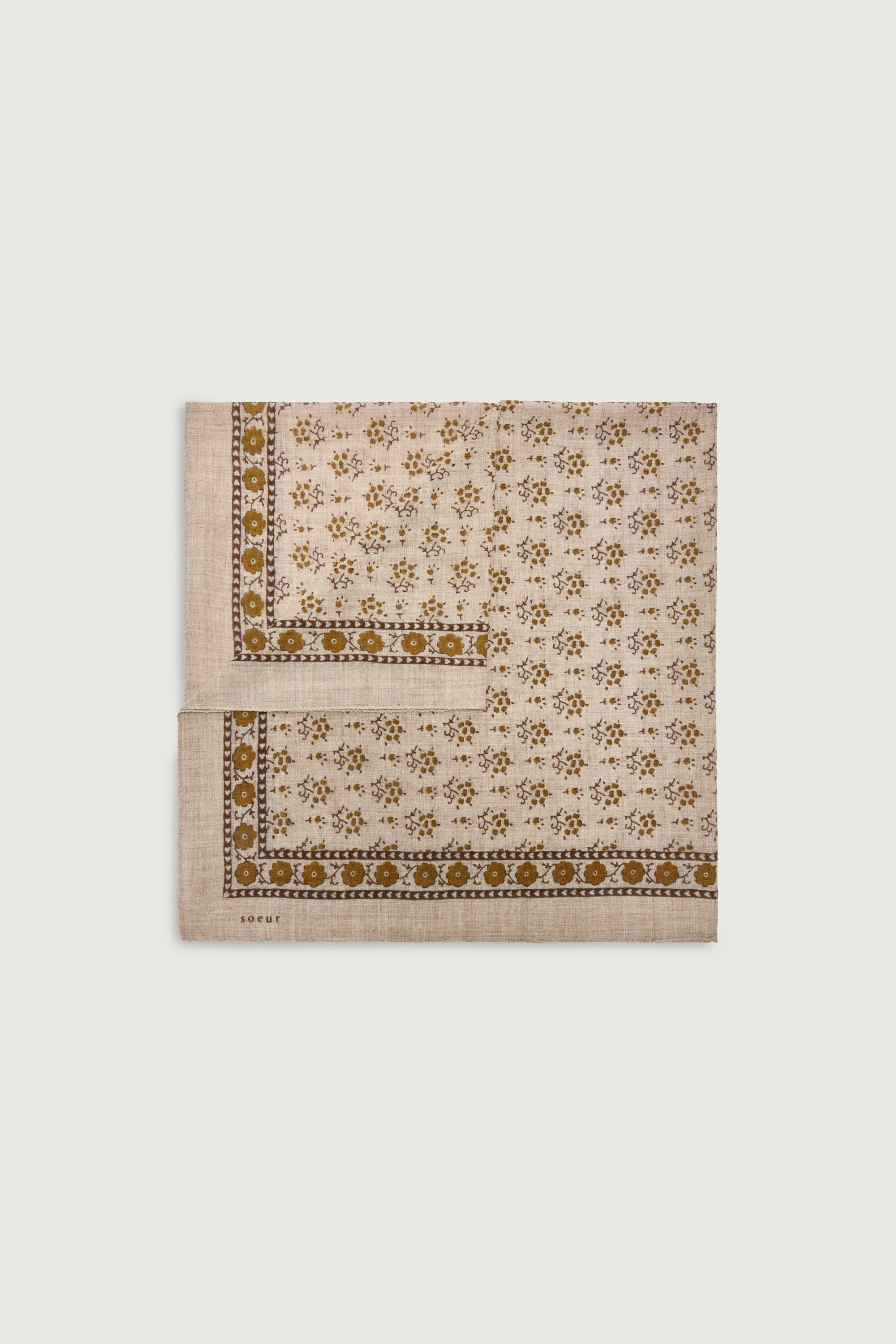 Scarf Classic In Wool Beige/Khaki