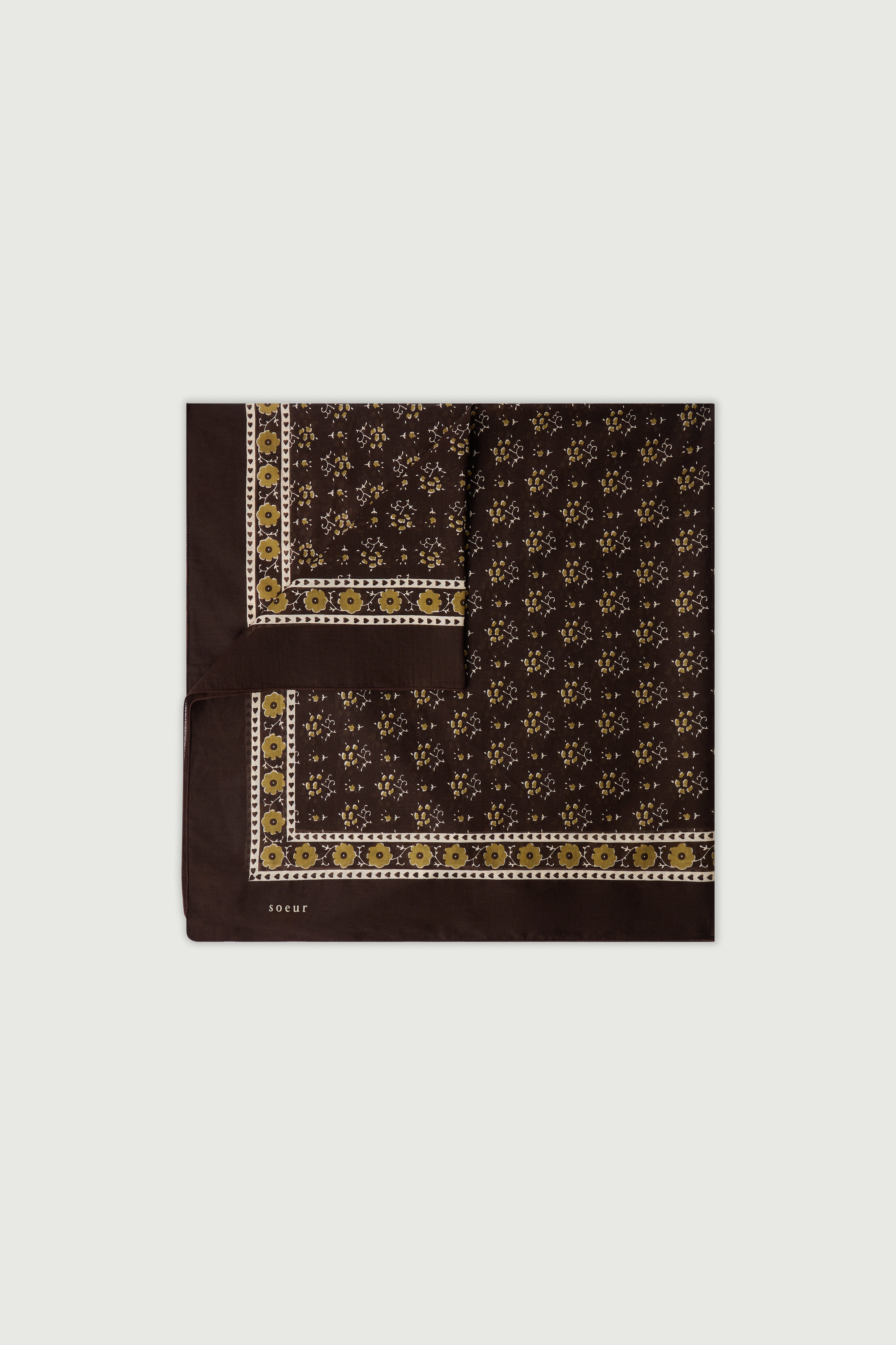 Scarf Classic Cotton Brown/CARDAMONE