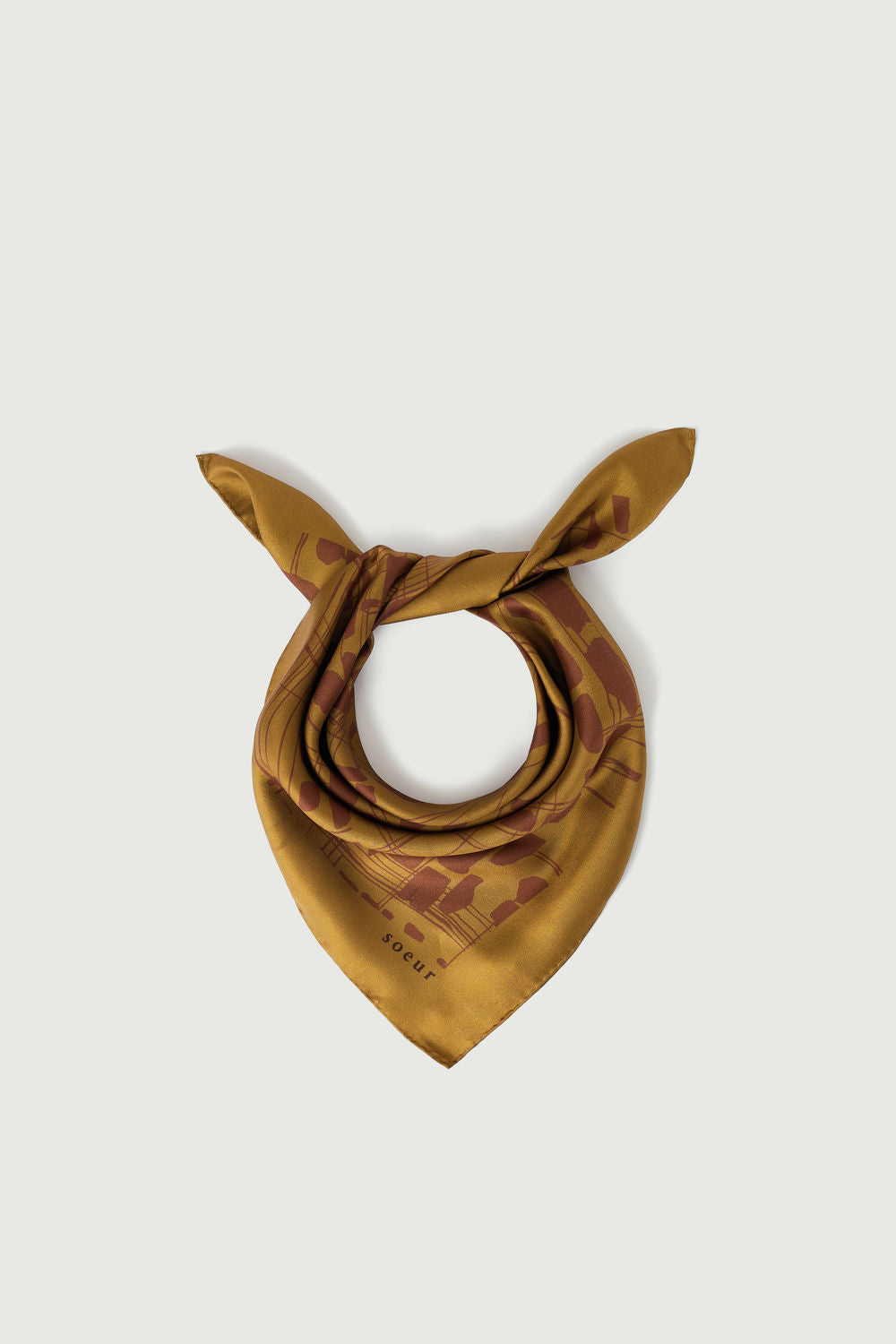 Foulard Capucine - Bronze/Rouille - Soie - Femme vue 2