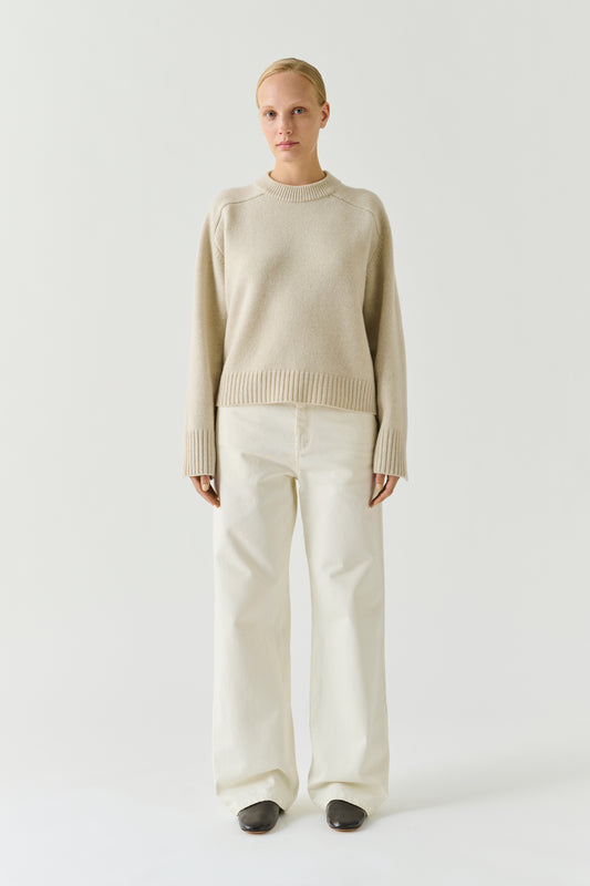 Pull Will - Écru Chiné - Laine Mérinos - Femme