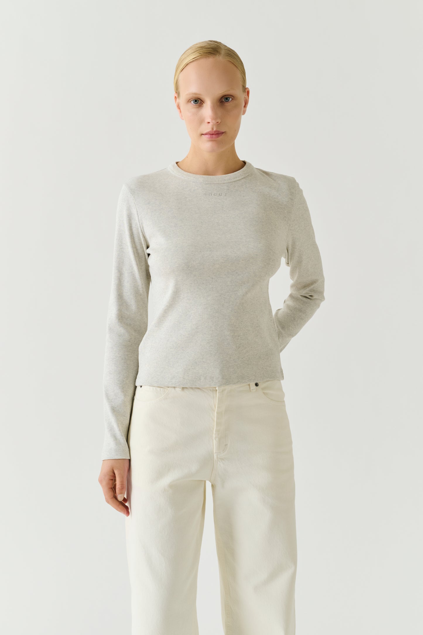 Camiseta Flavie - Gris jaspeado - Algodón - Mujer