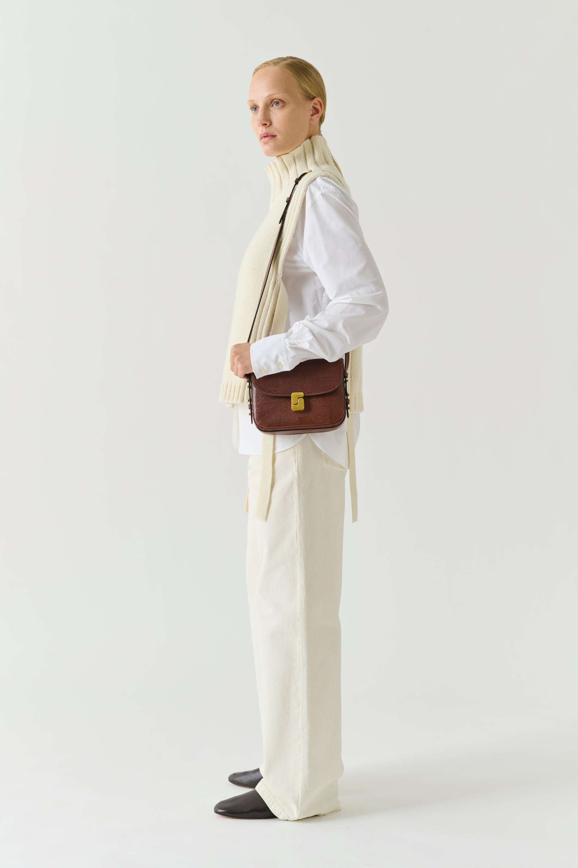 SAC BELLISSIMA MINI Cognac Lizard-Effect