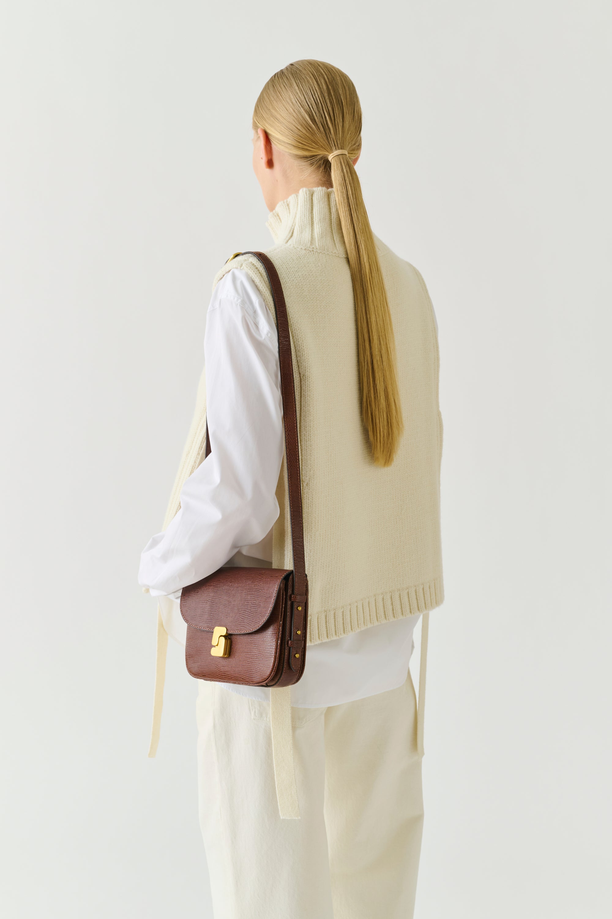 SAC BELLISSIMA MINI Cognac Lizard-Effect