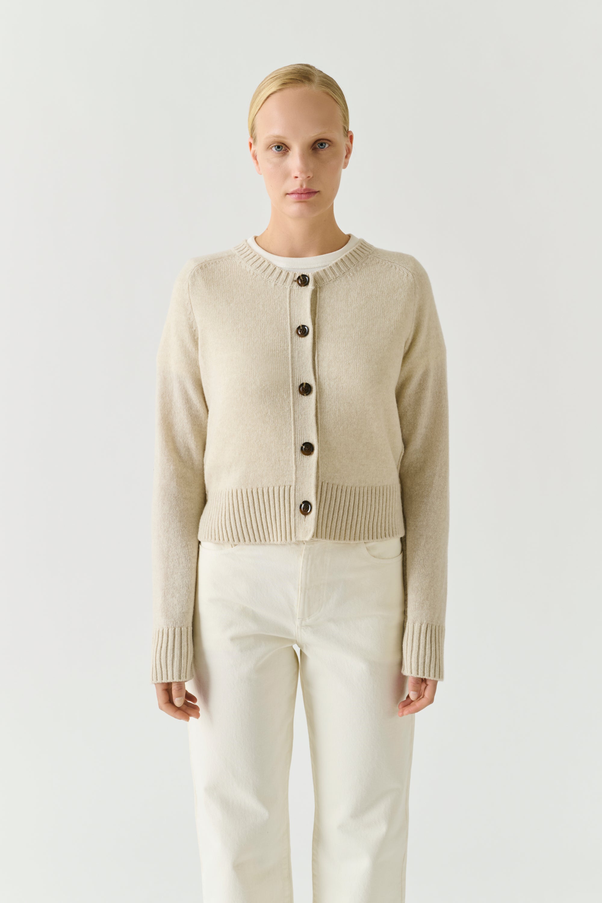 Cardigan VIRGINIA Ecru Heathered