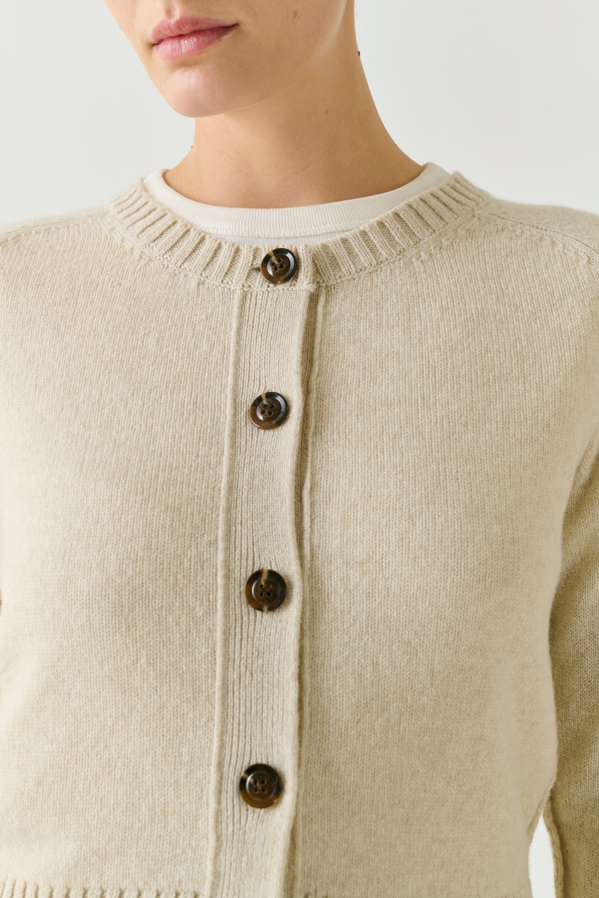 Cardigan VIRGINIA Ecru Heathered