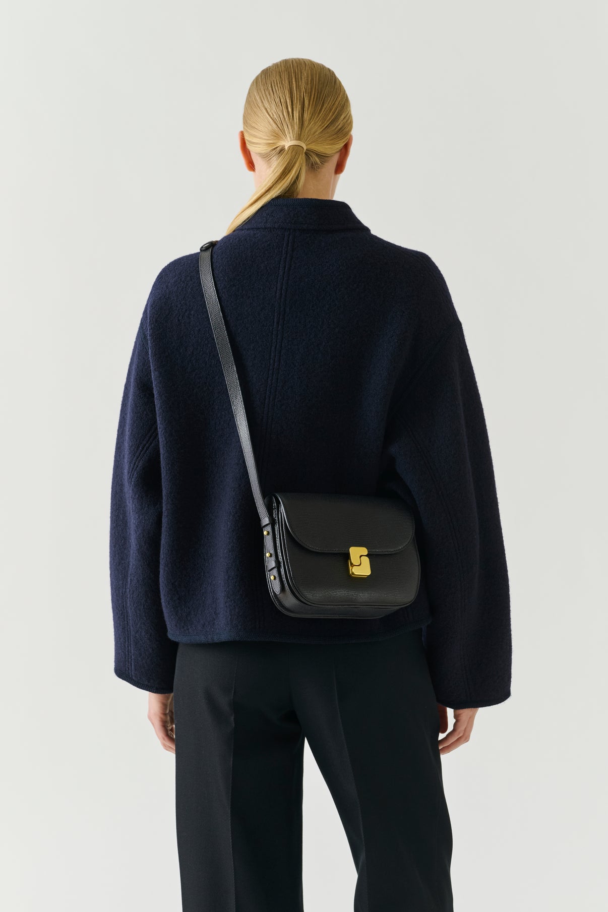 Bolso Bellissima Mini - Negro Cuero Brillante - Soeur vue 2
