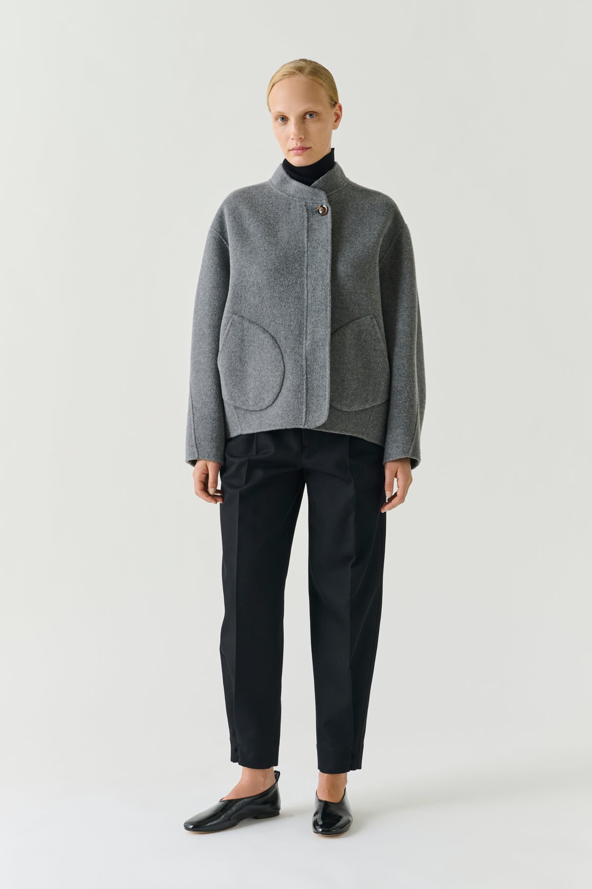 Manteau Windsor - Gris Clair - Laine - Femme vue 2