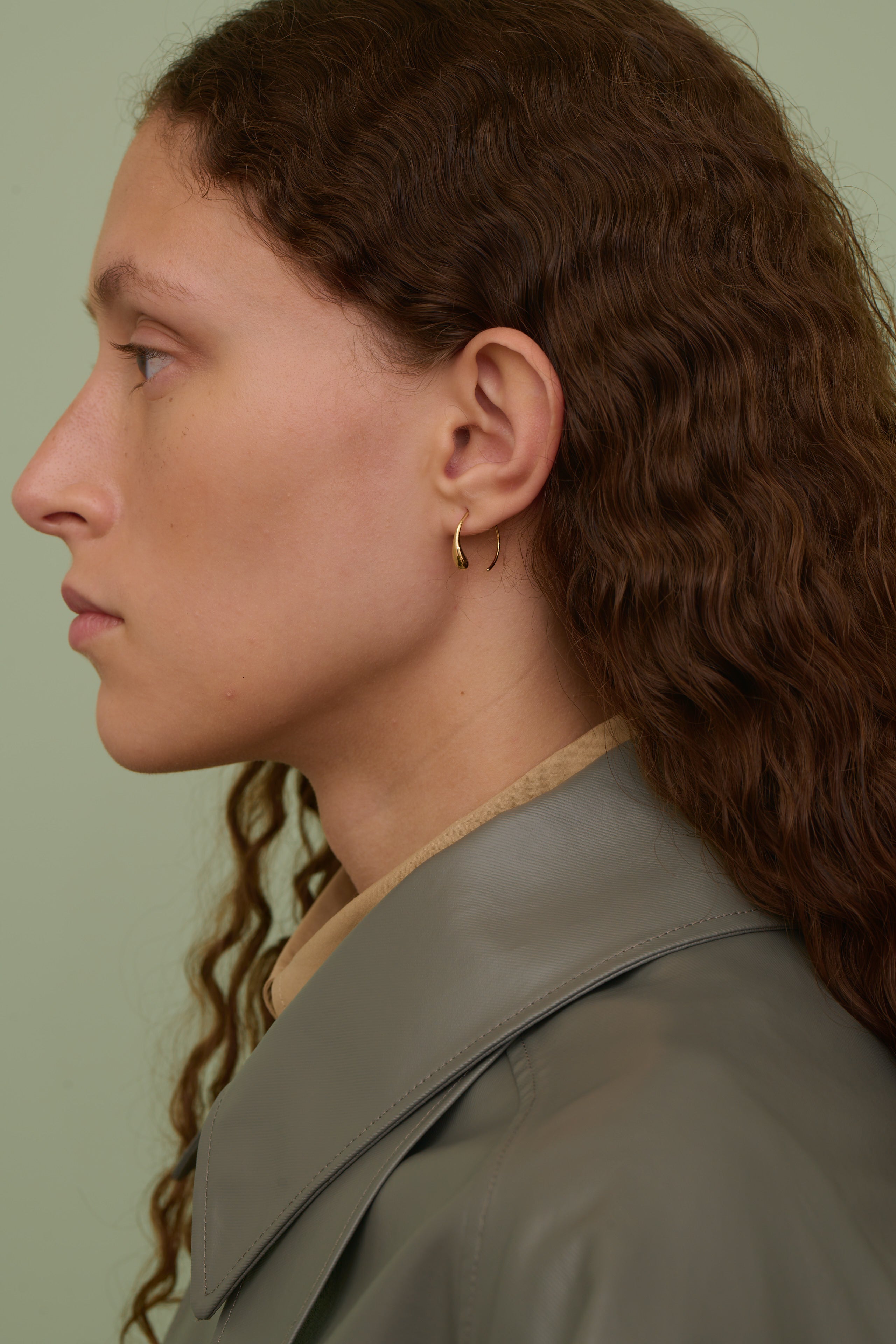 Hoop Earrings 15 Gold-Tone